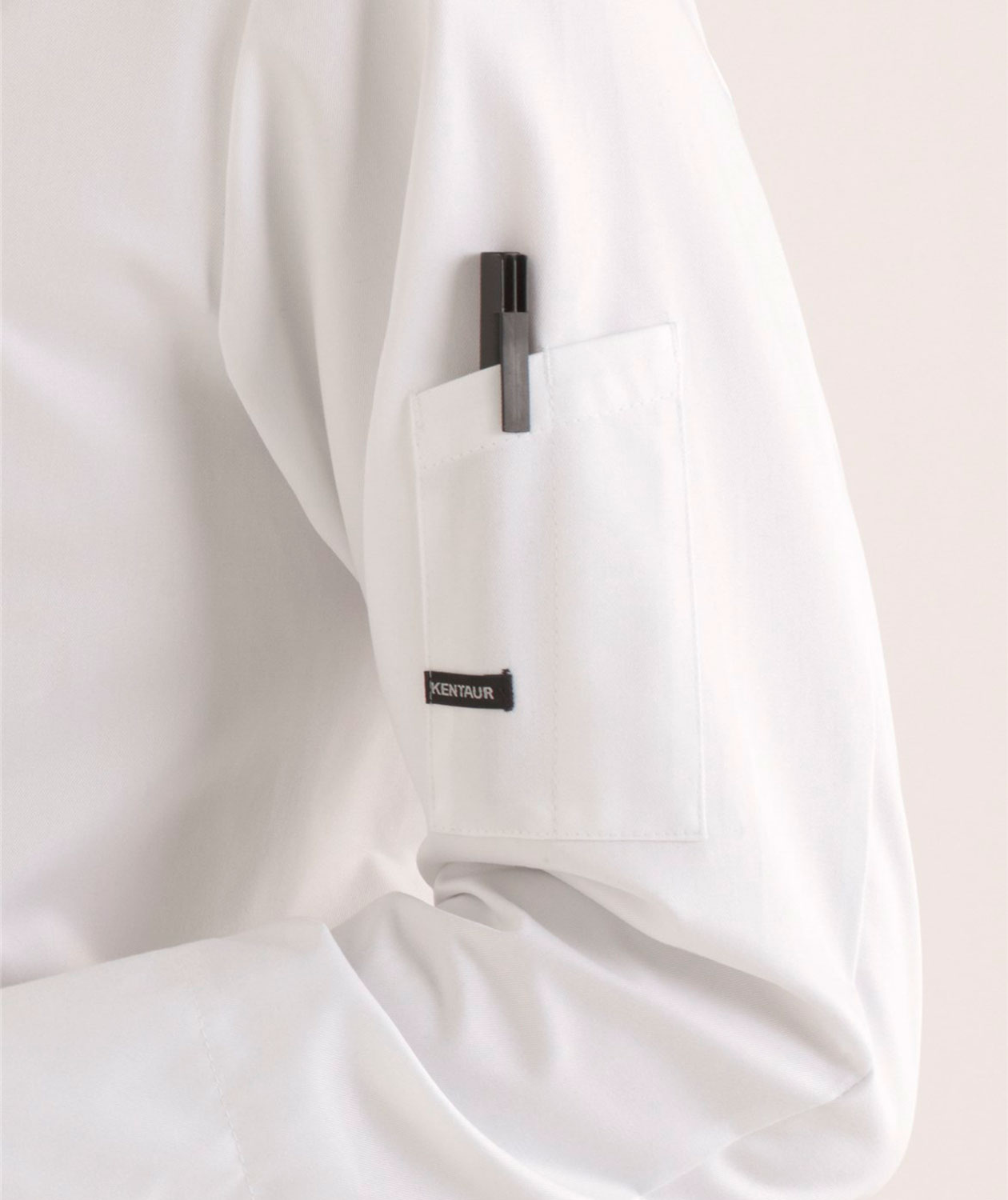 Kentaur modern fit chefs shirt/server shirt, White, large image number 4