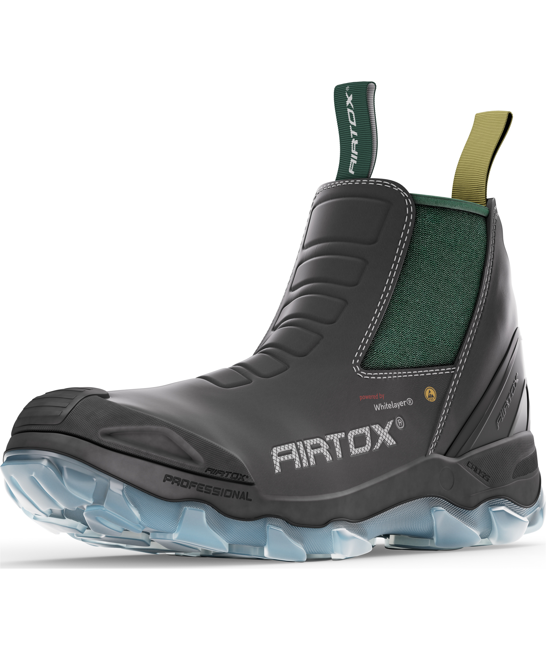 Airtox GLC sikkerhedsst&oslash;vletter S3, Sort/Gr&oslash;n, large image number 12