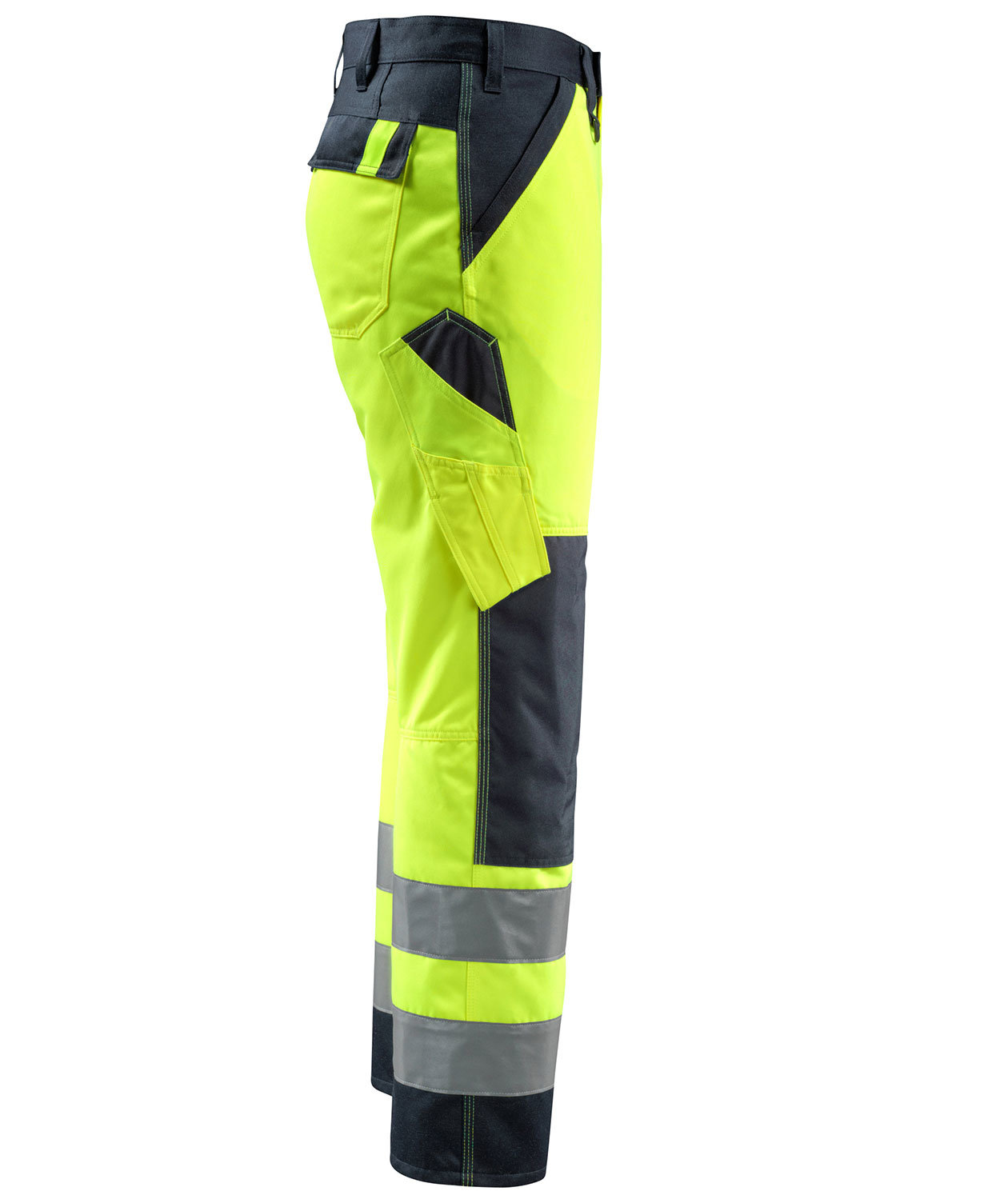 Mascot Safe Light Maitland arbeidsbukse, Hi-Vis Gul/M&oslash;rk Marine, large image number 3