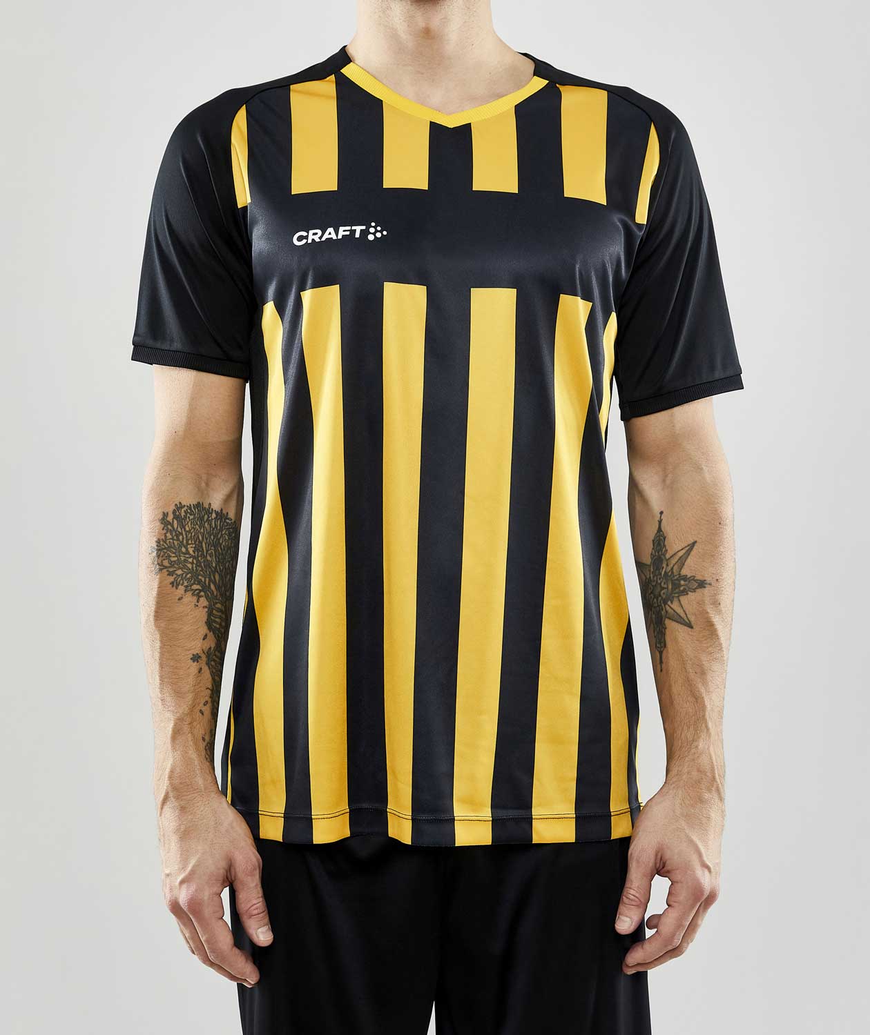 Craft Progress 2.0 Stripe Jersey T-shirt, Sweden Yellow/Svart