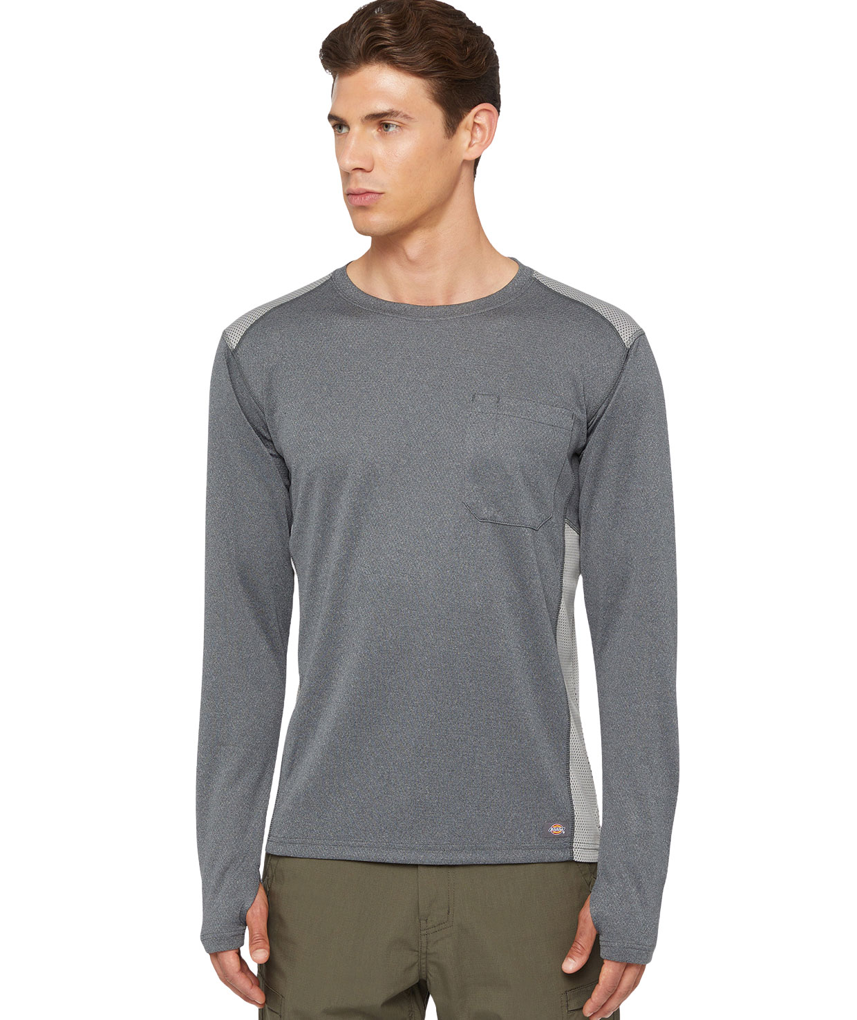 Dickies l&aring;ng&auml;rmad T-shirt, Dark Heather Grey