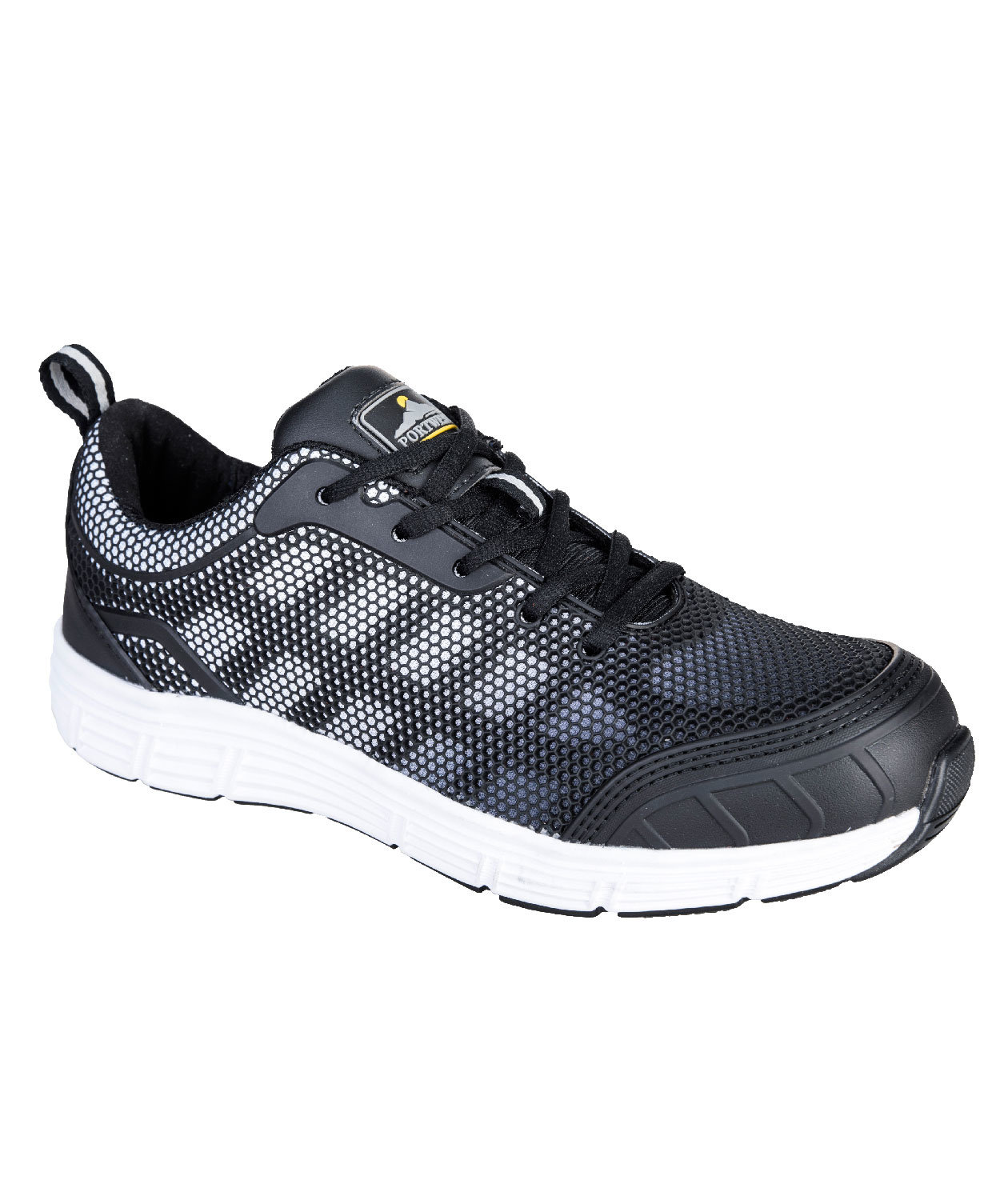 Portwest FT15 Steelite Tove Trainer Sicherheitsschuhe S1P, Schwarz/Wei&szlig;