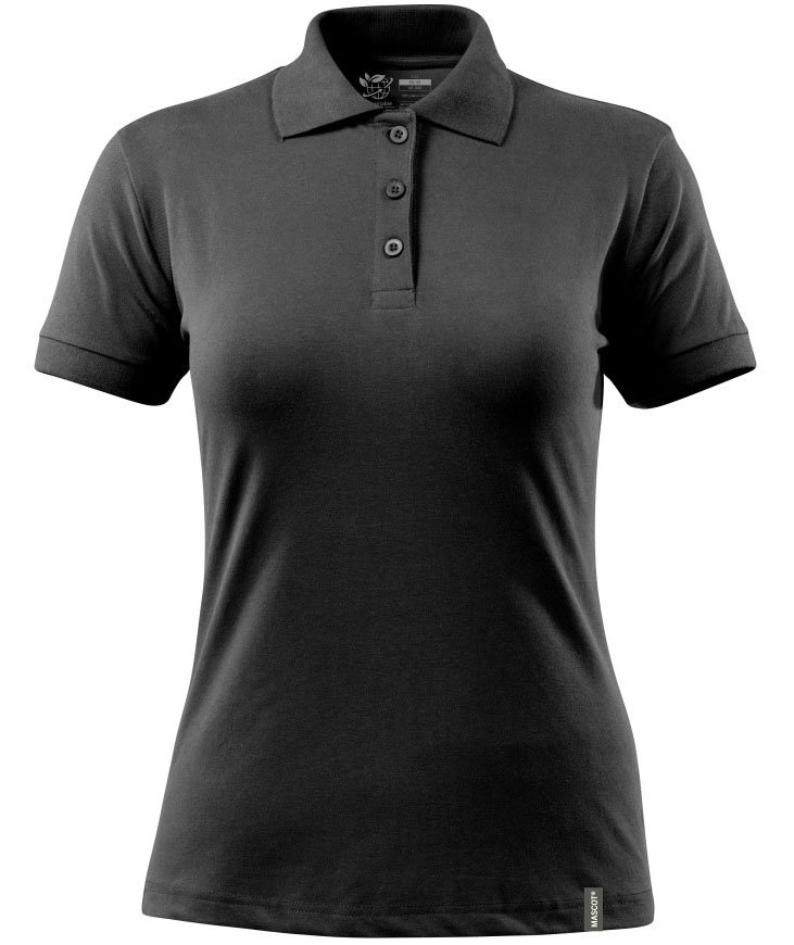 Mascot Crossover dame polo T-skjorte, Dyp svart, Dyp svart, swatch