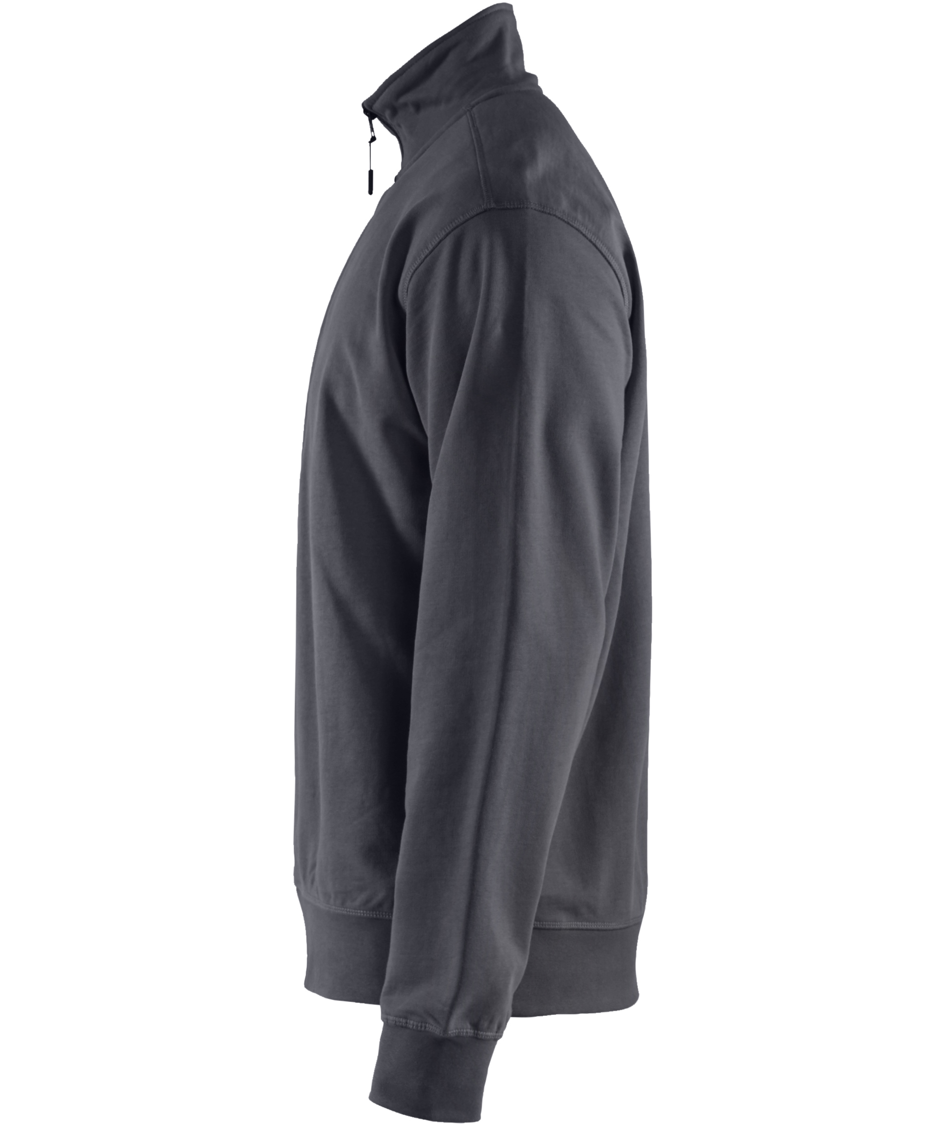 Bl&aring;kl&auml;der sweatshirt med kort glidel&aring;s, Mellemgr&aring;, large image number 3