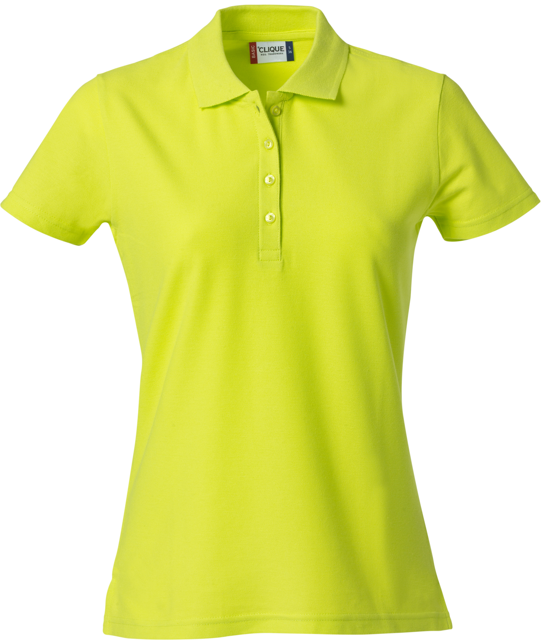 Clique Basic dame polo T-Skjorte, Visibility Green, Visibility Green, swatch