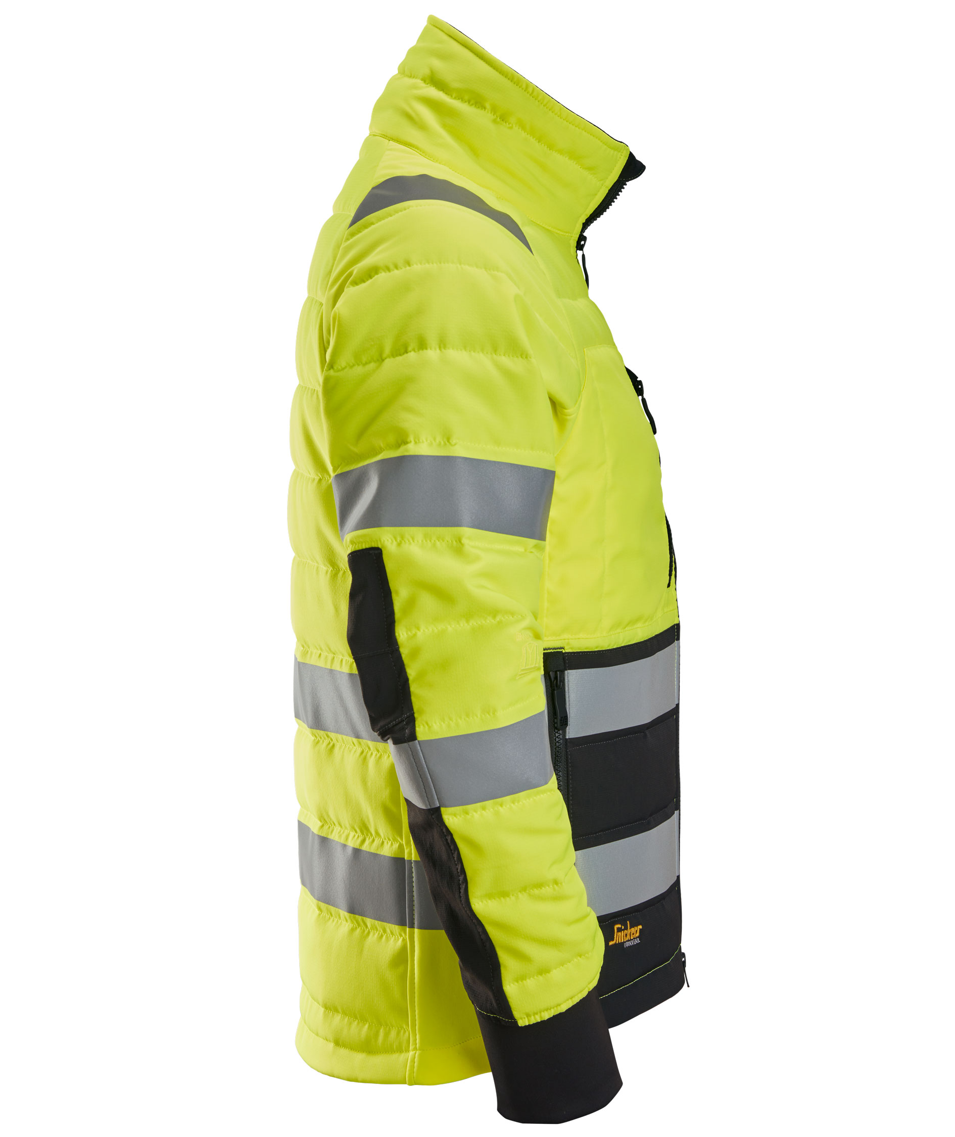 Snickers vattert jakke 8134, Hi-vis Gul/Svart, large image number 3