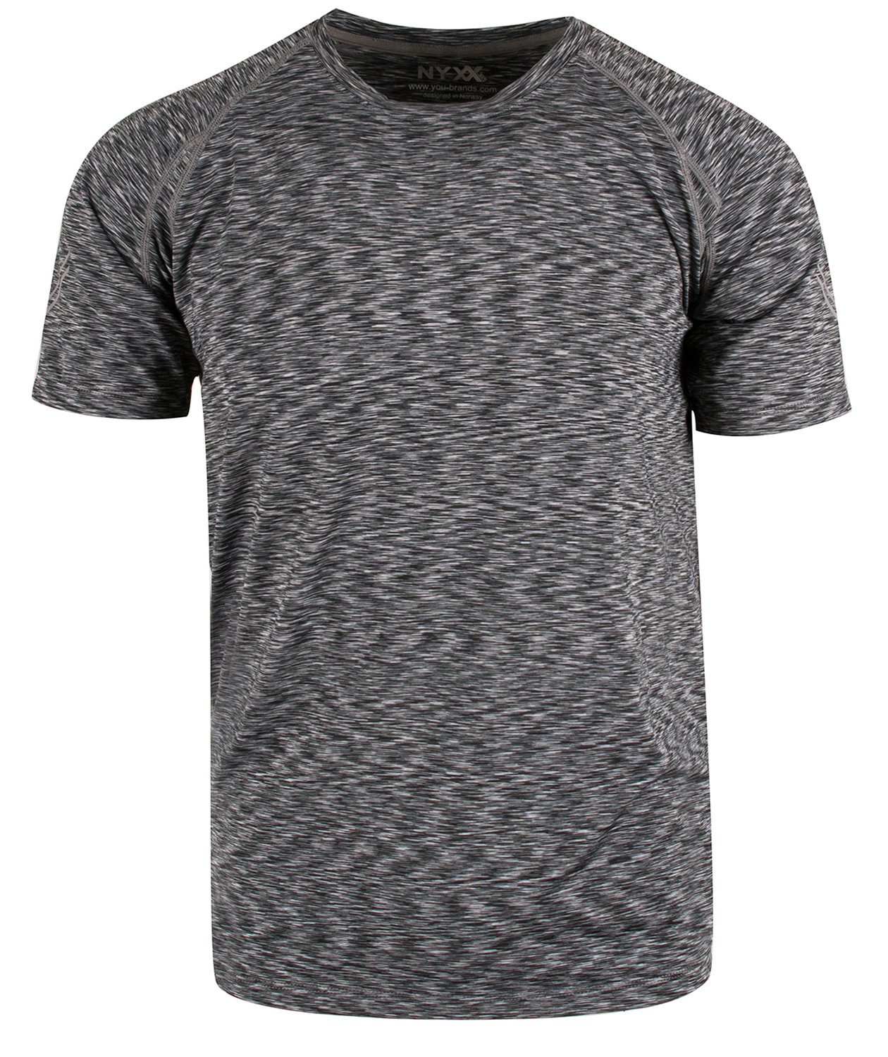 NYXX NO1  T-shirt, Sort melange, Sort melange, swatch