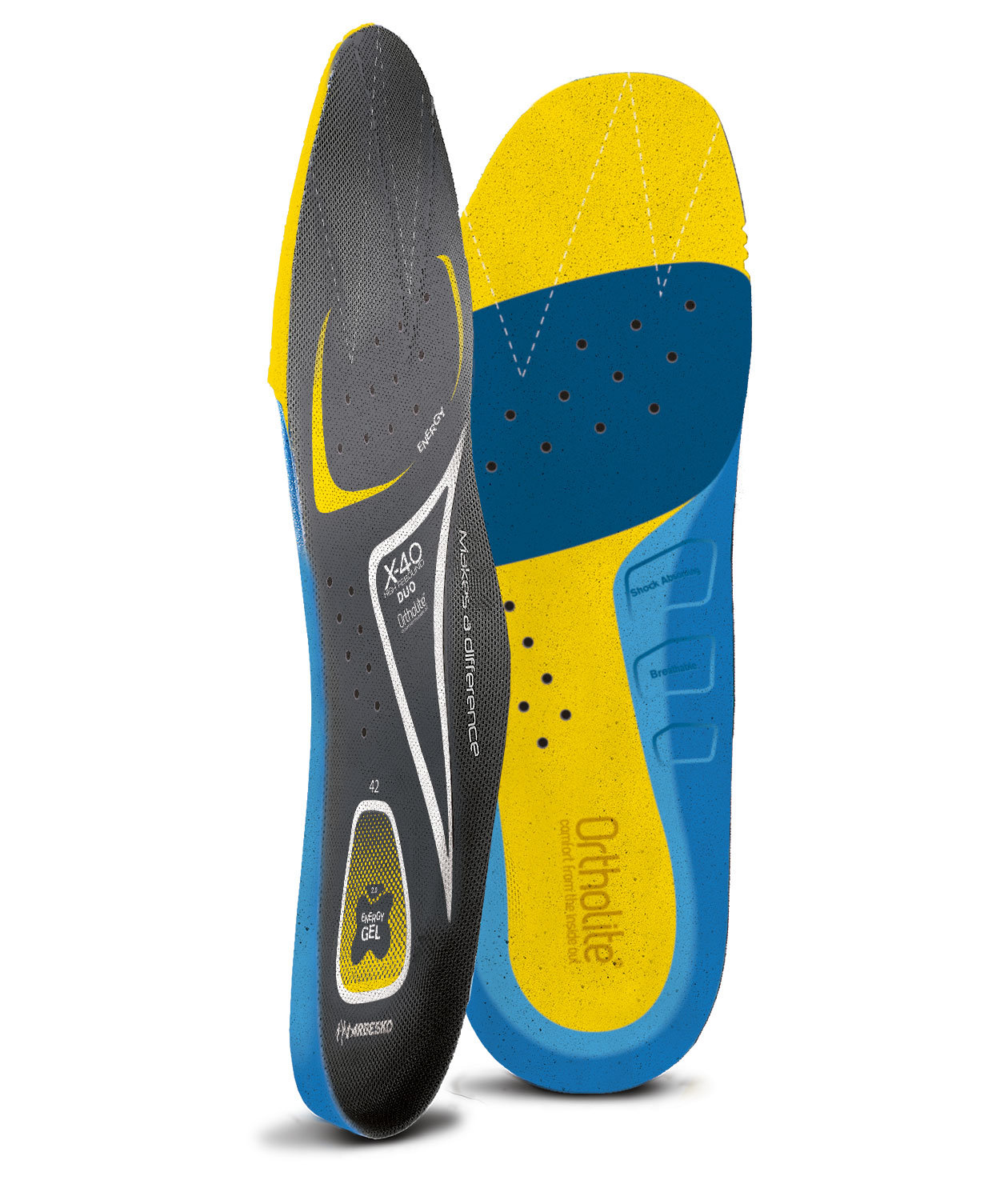 Arbesko Ortholite&reg;&nbsp;X40 inl&auml;ggssulor, Svart