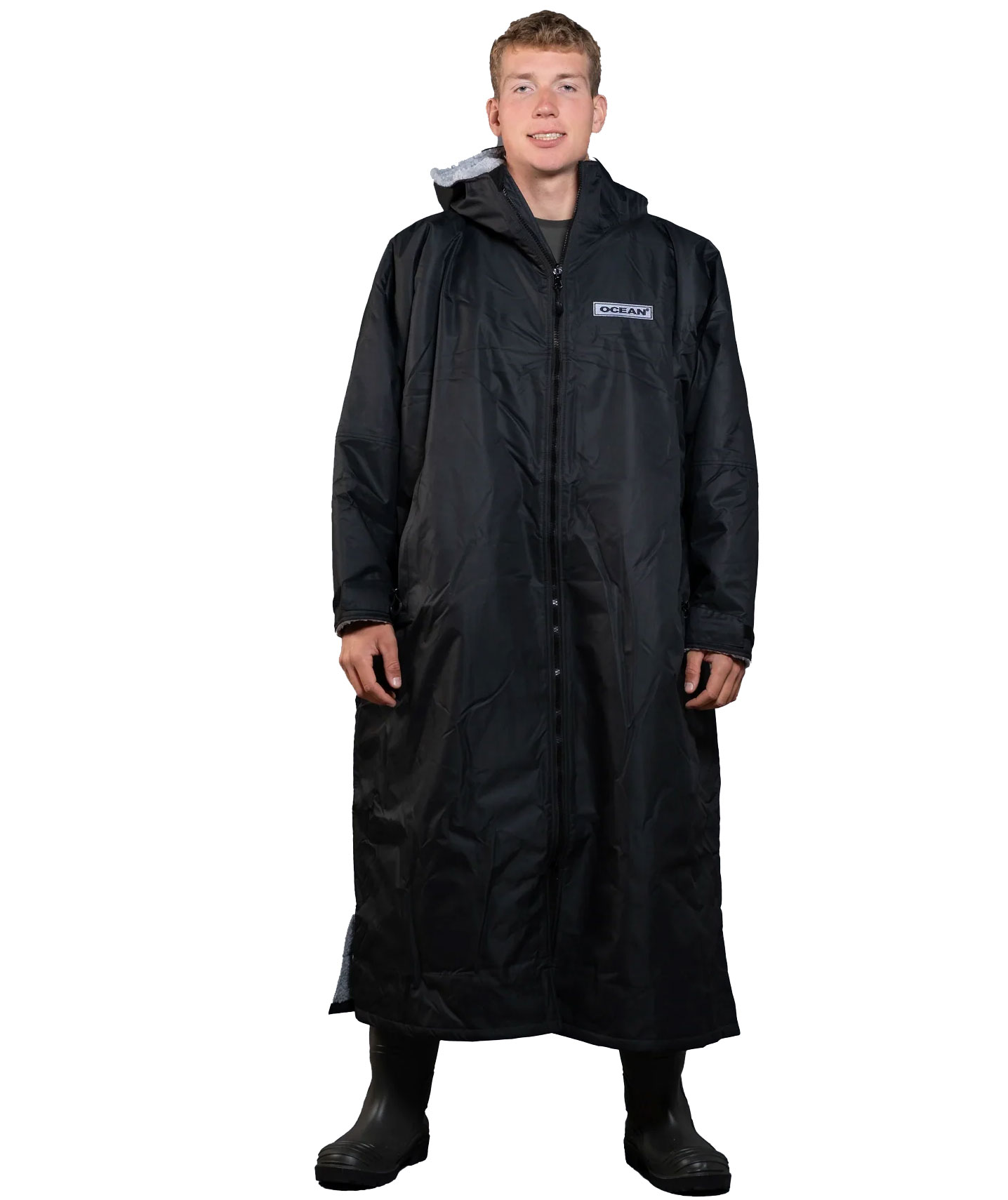 Ocean Aqua Shield poncho med dragkedja, Black