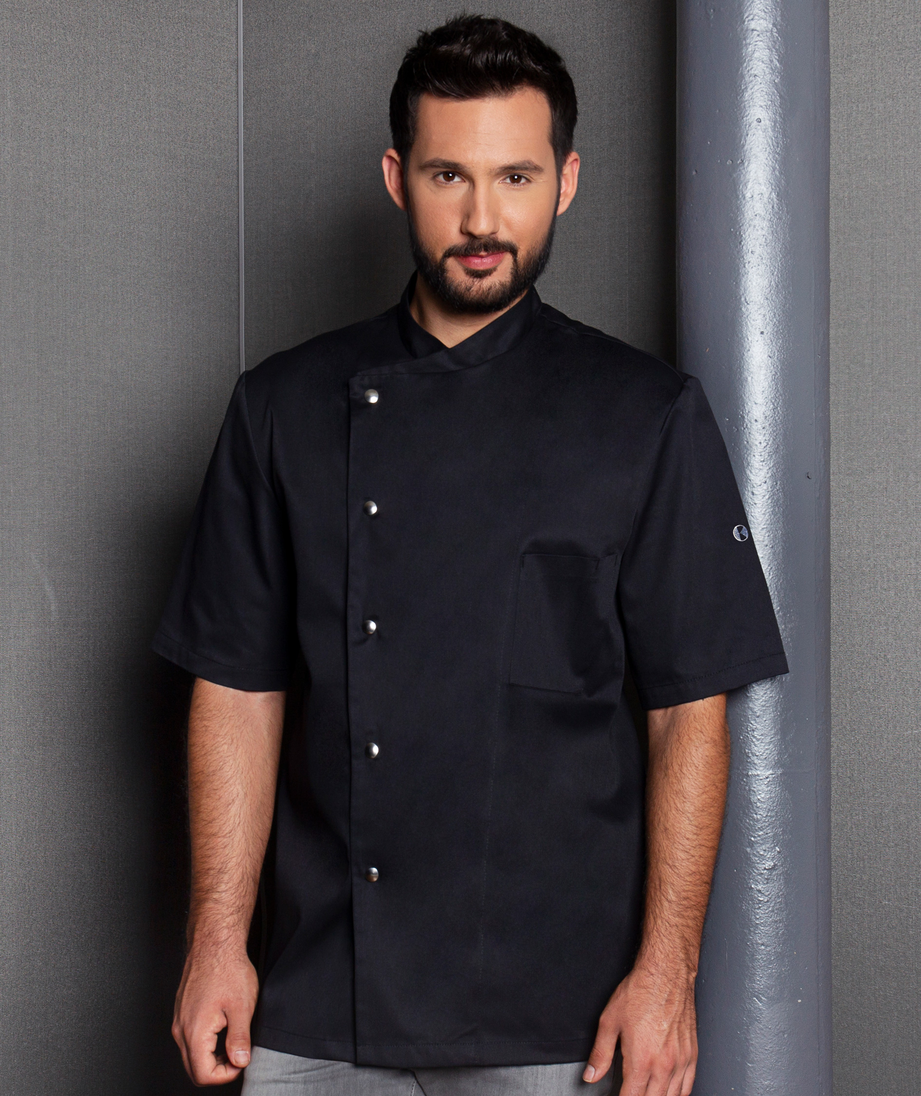 Karlowsky Gustav kort&auml;rmad kockjacka, Svart