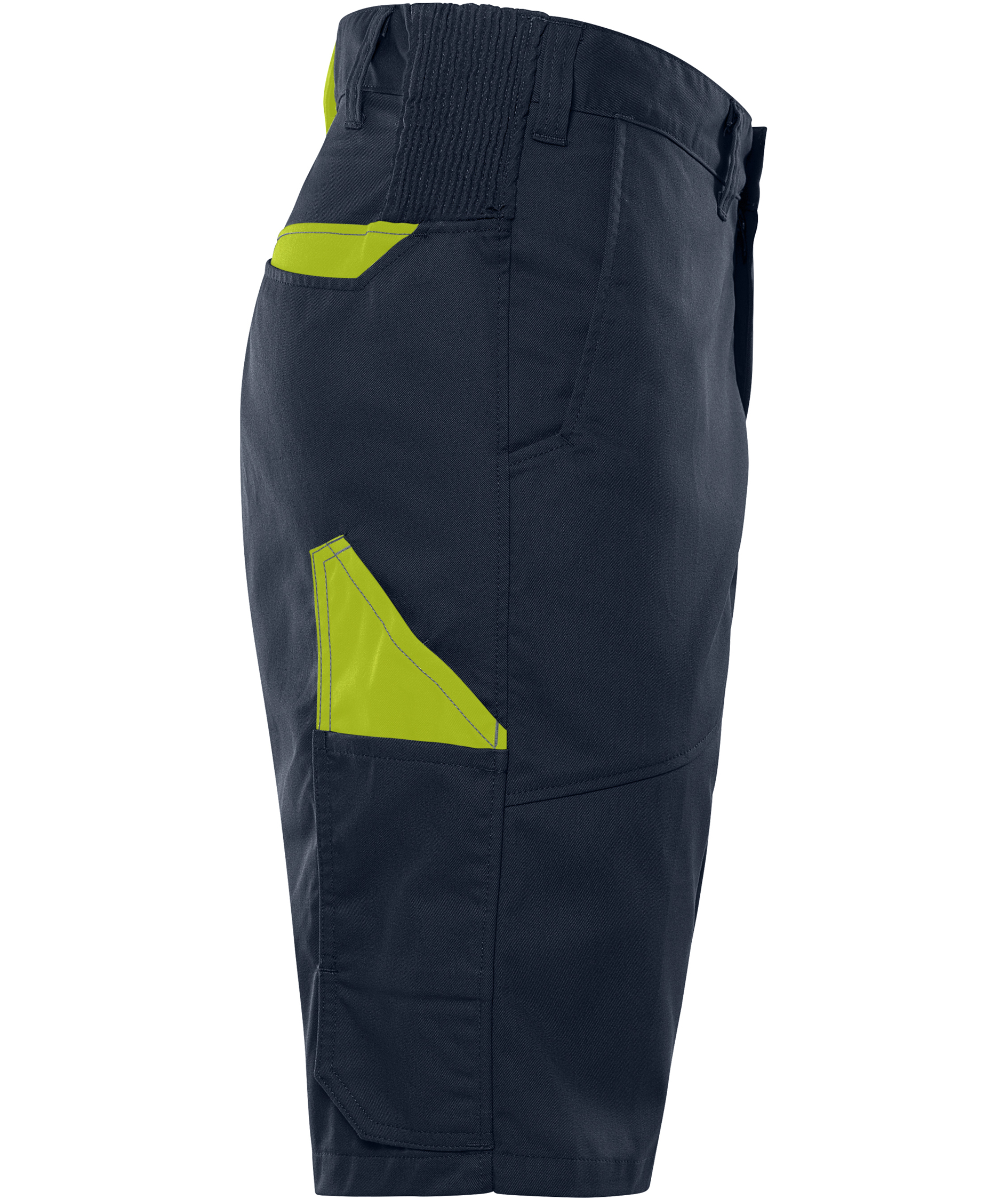 Fristads Green shorts 2932 GWM, M&oslash;rk Marine/Hi-Vis Gul, large image number 4