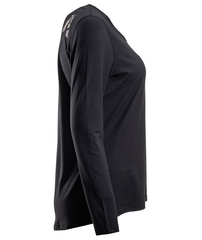 Kramp Active l&aring;ng&auml;rmad T-shirt dam, Svart, large image number 2