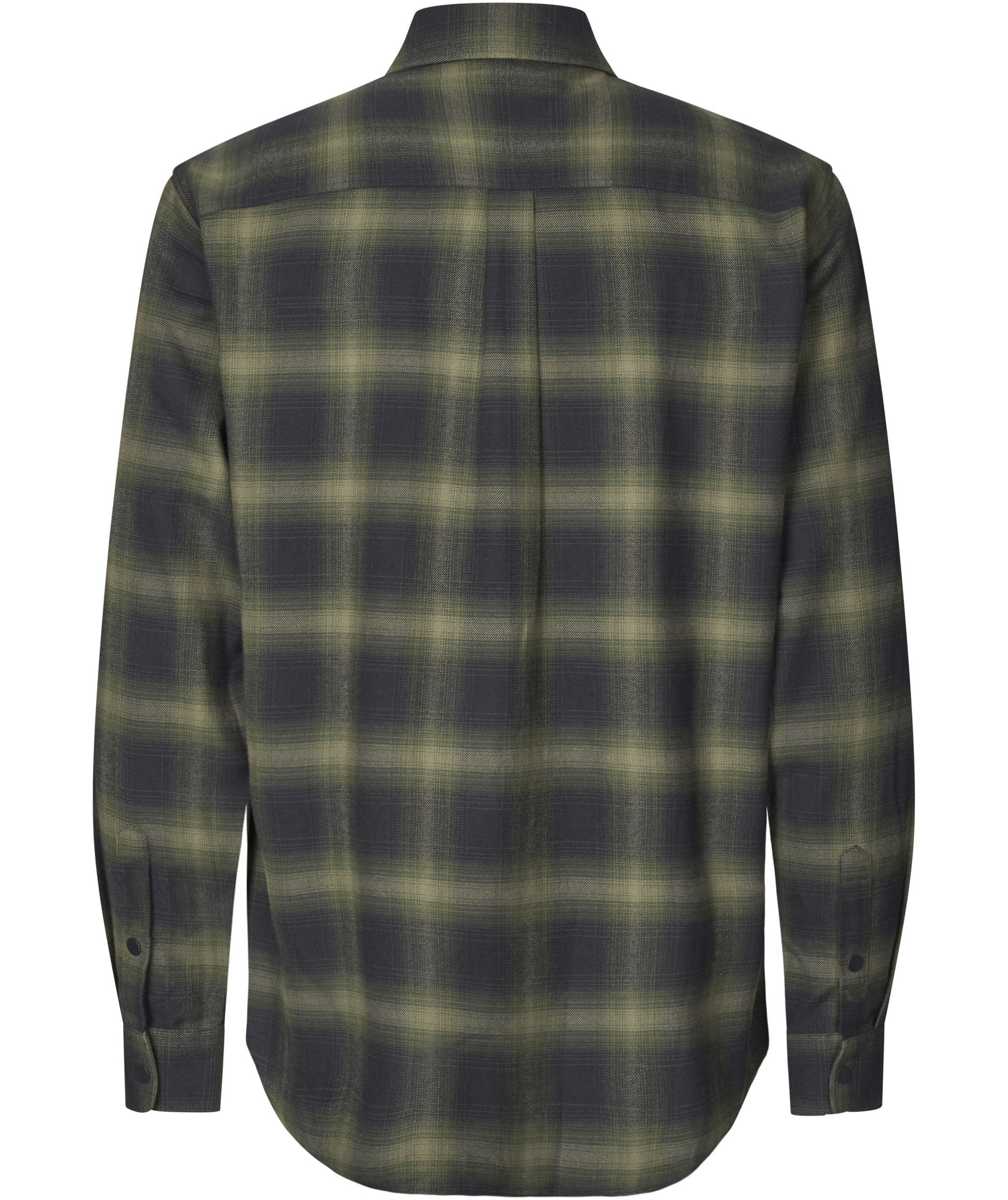 Seven Seas Regular fit flannelskjorte, Oliven