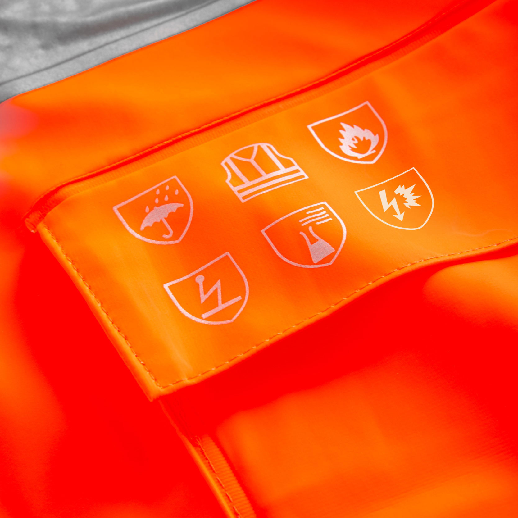 Lyngs&oslash;e Multinorm regnjakke, Hi-vis Orange, large image number 4