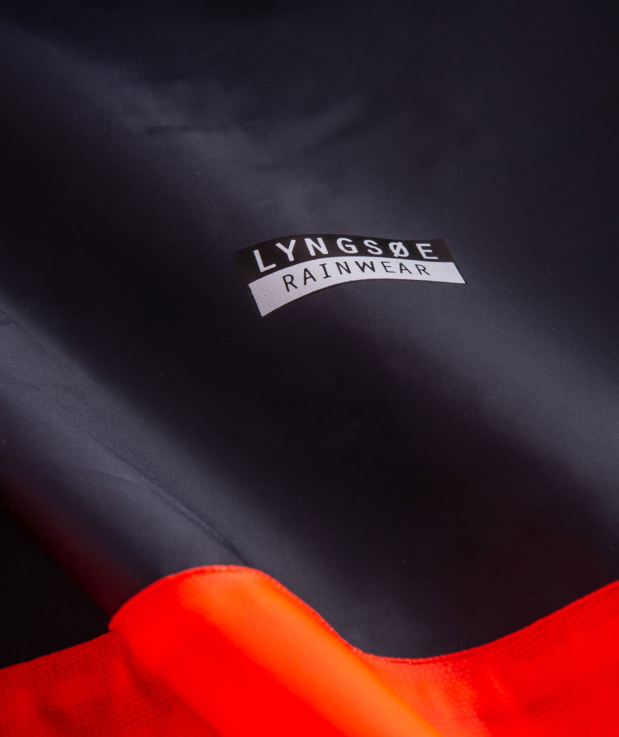 Lyngs&oslash;e PVC Regenkasack, Hi-vis Orange/Marine, large image number 3