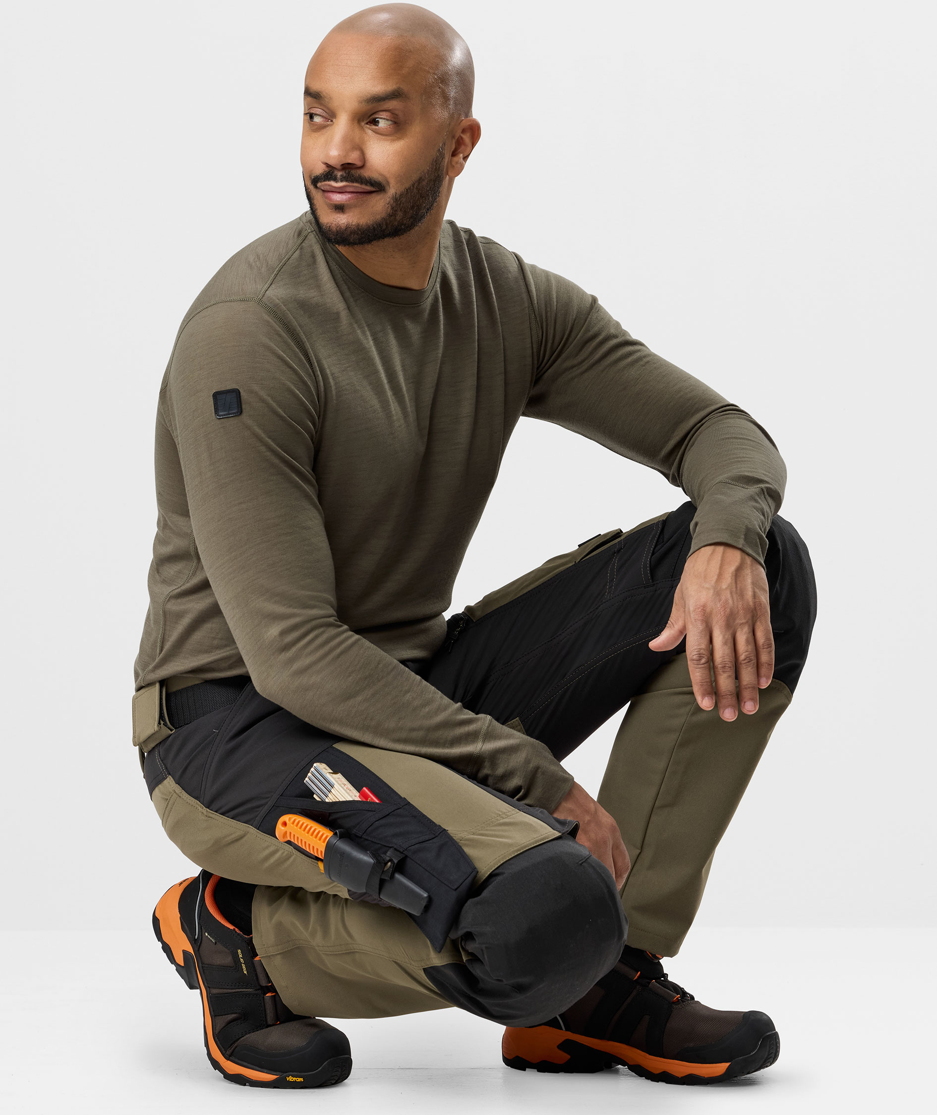 Snickers AllroundWork lang&aelig;rmet T-shirt med merinould 2451