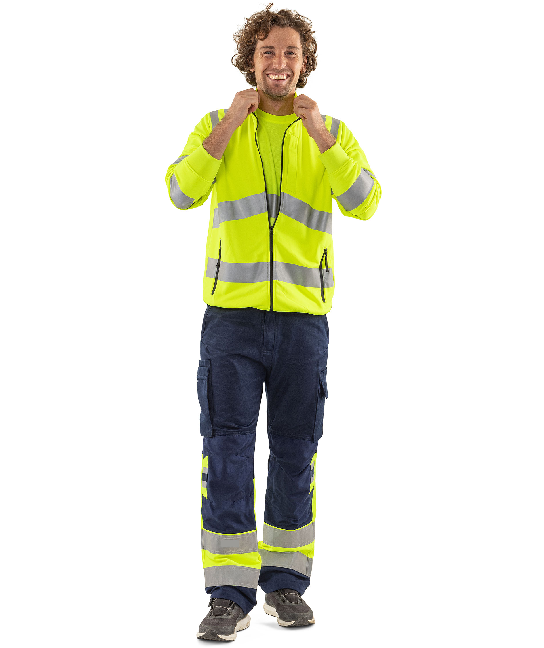 Fristads sweat jacket 7863 GPSW, Hi-Vis Yellow, large image number 1