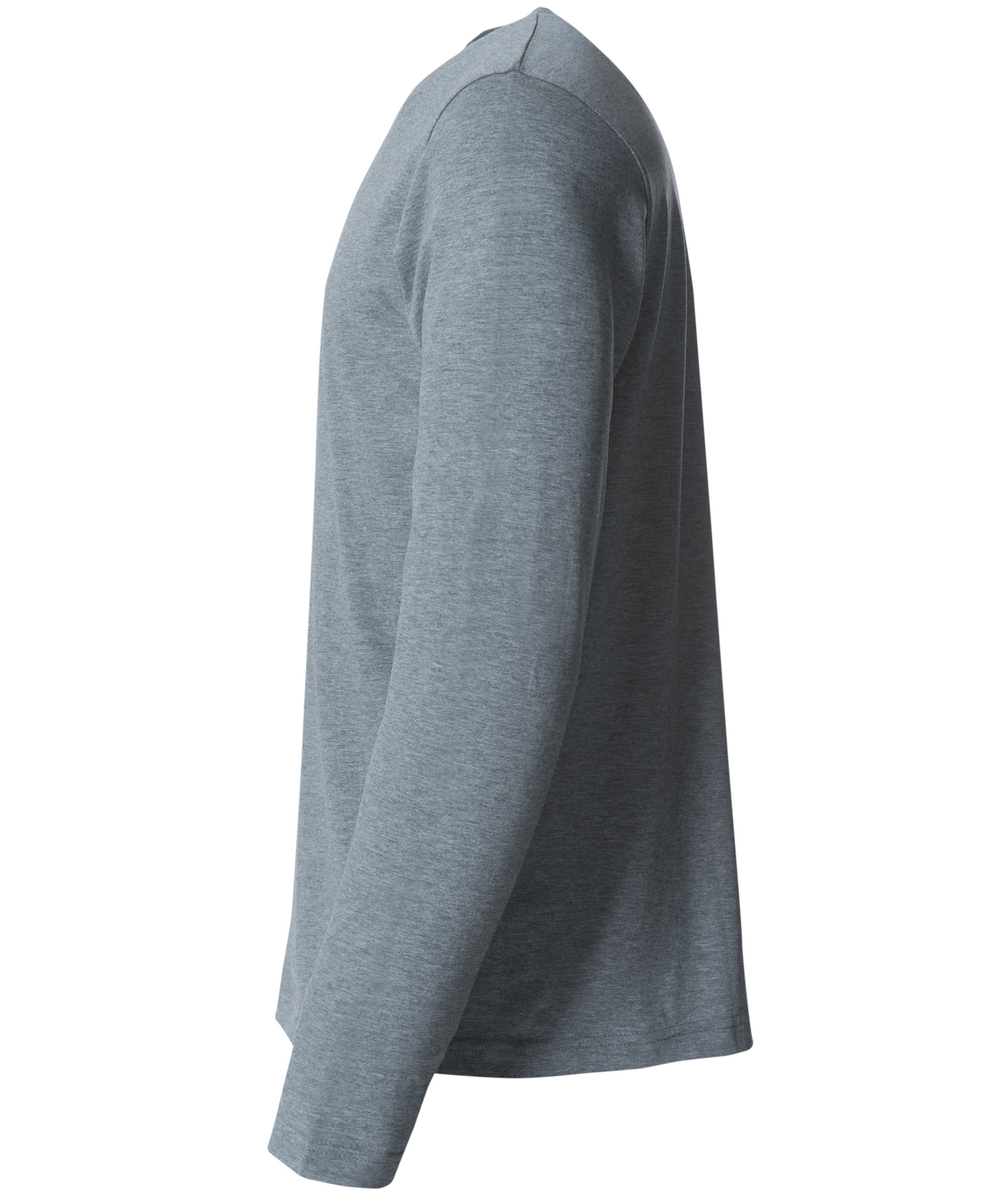 Clique Basic-T lang&auml;rmliges T-Shirt, Grey melange, large image number 3