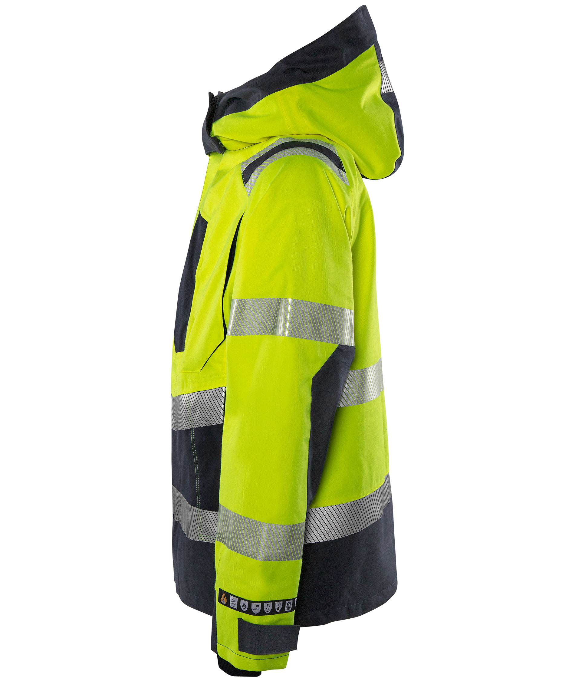 Fristads Flamestat Airtech&reg; skaljakke 4525 ATHR, Hi-Vis gul/marine, large image number 2
