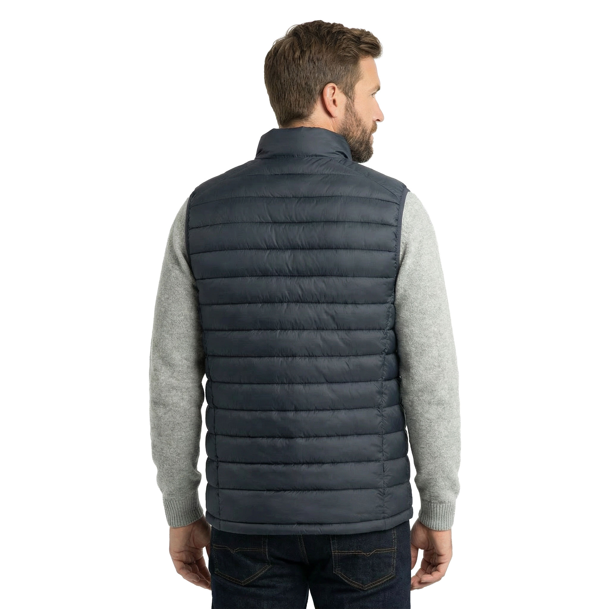 Westborn vattert vest, Navy, large image number 2