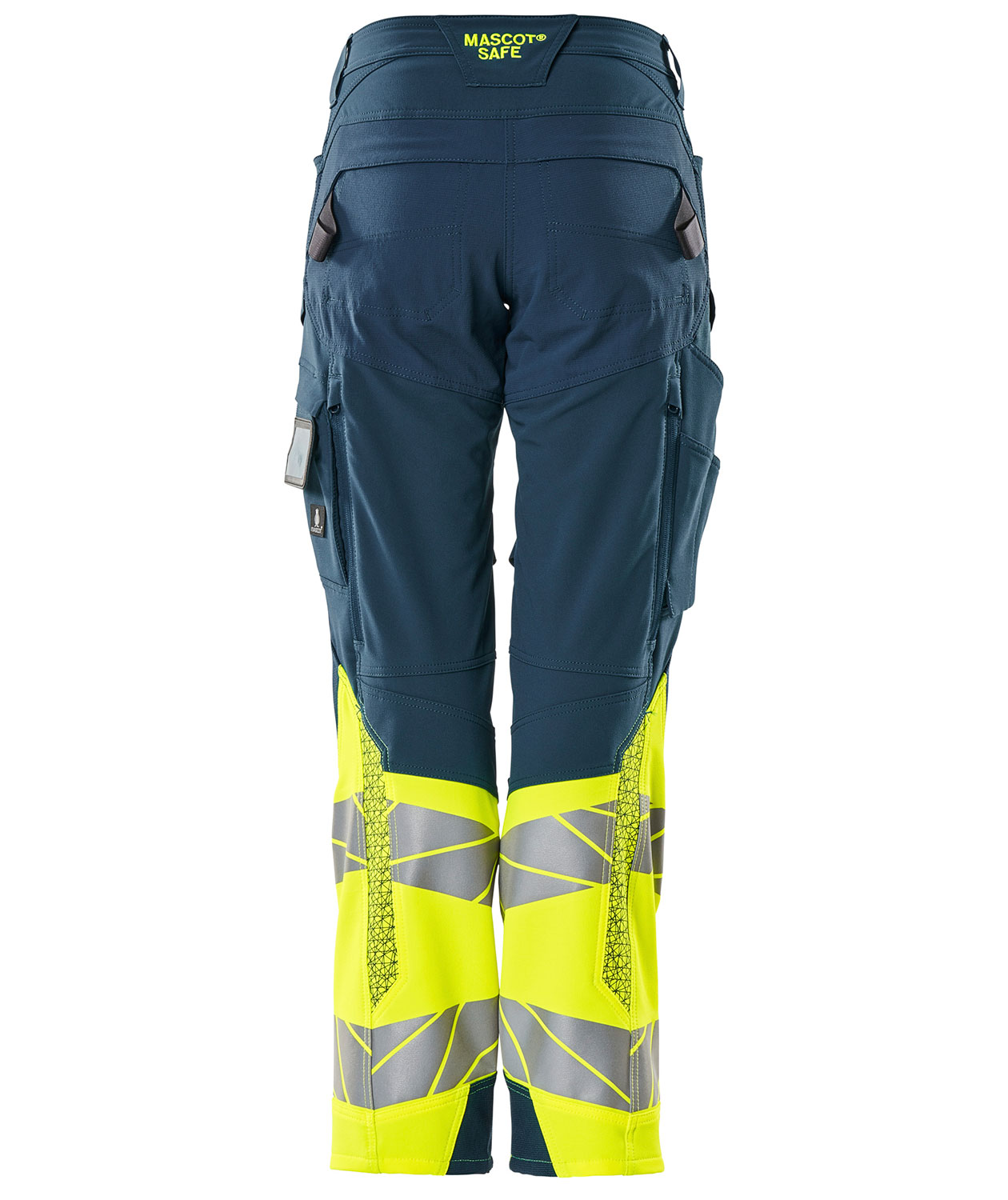Mascot Accelerate Safe dame arbejdsbukser full stretch, M&oslash;rk Petroleum/Hi-Vis Gul, large image number 1