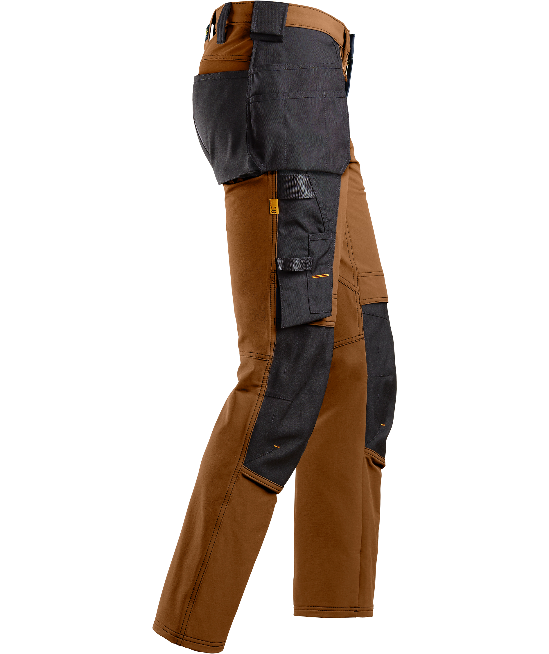 Snickers AllroundWork h&aring;ndverksbukse 6271 full stretch, Brown/Black, large image number 2