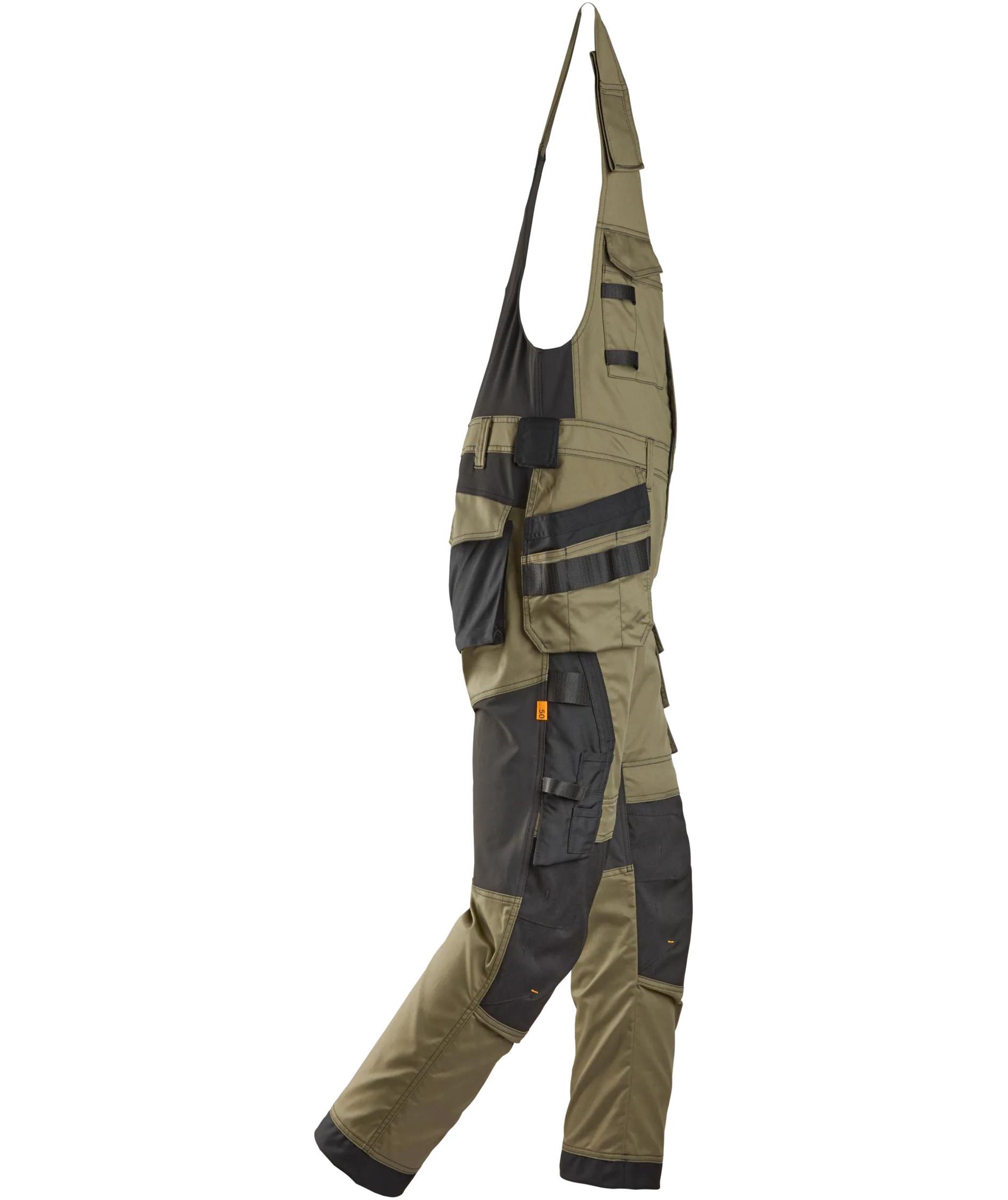 Snickers AllroundWork craftsman one-piece trousers 6012, Khaki Green/Black, large image number 2