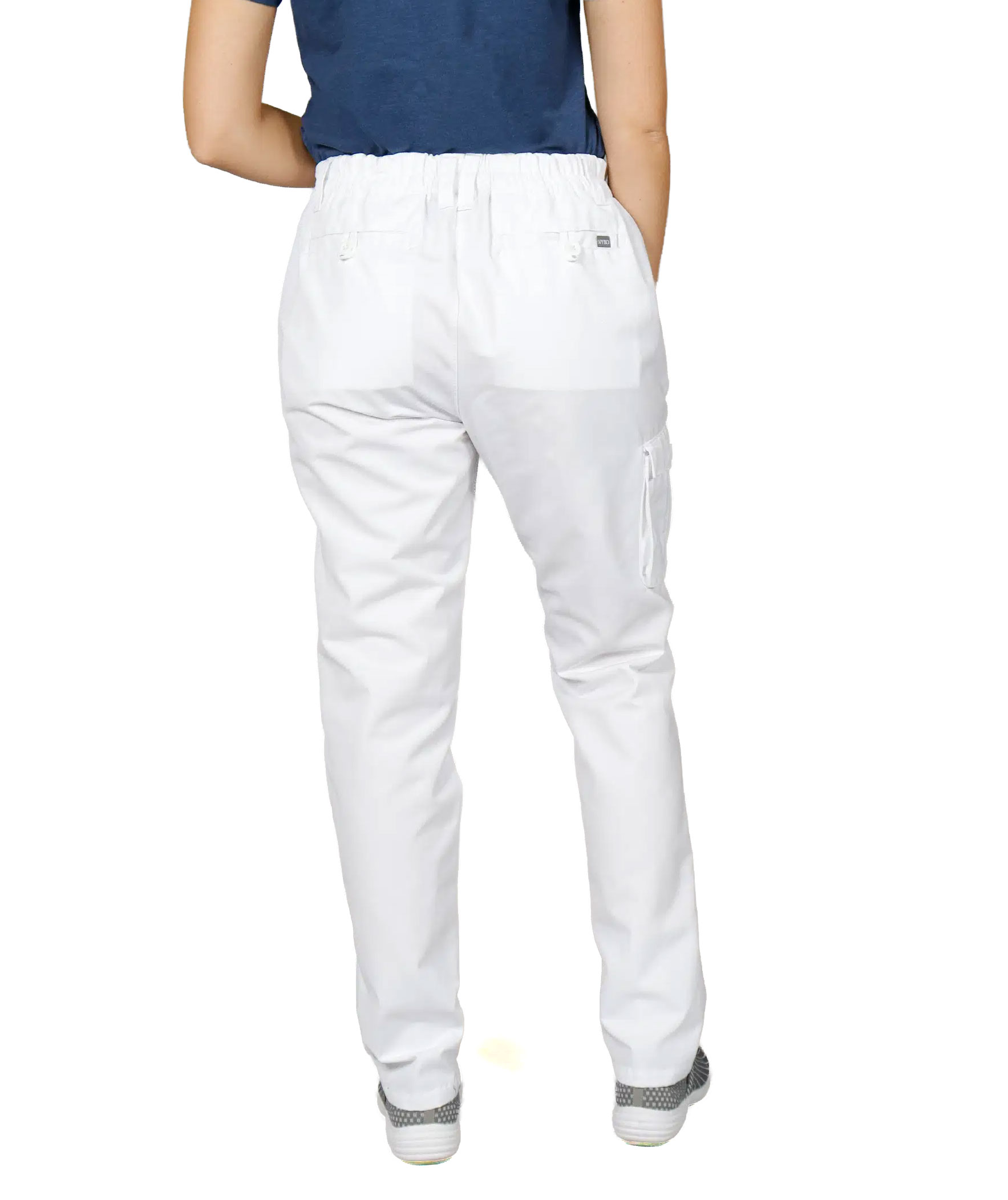 Nybo Workwear Perfect Fit pull-on chinos benl&aelig;ngde 82 cm, Hvid, large image number 2