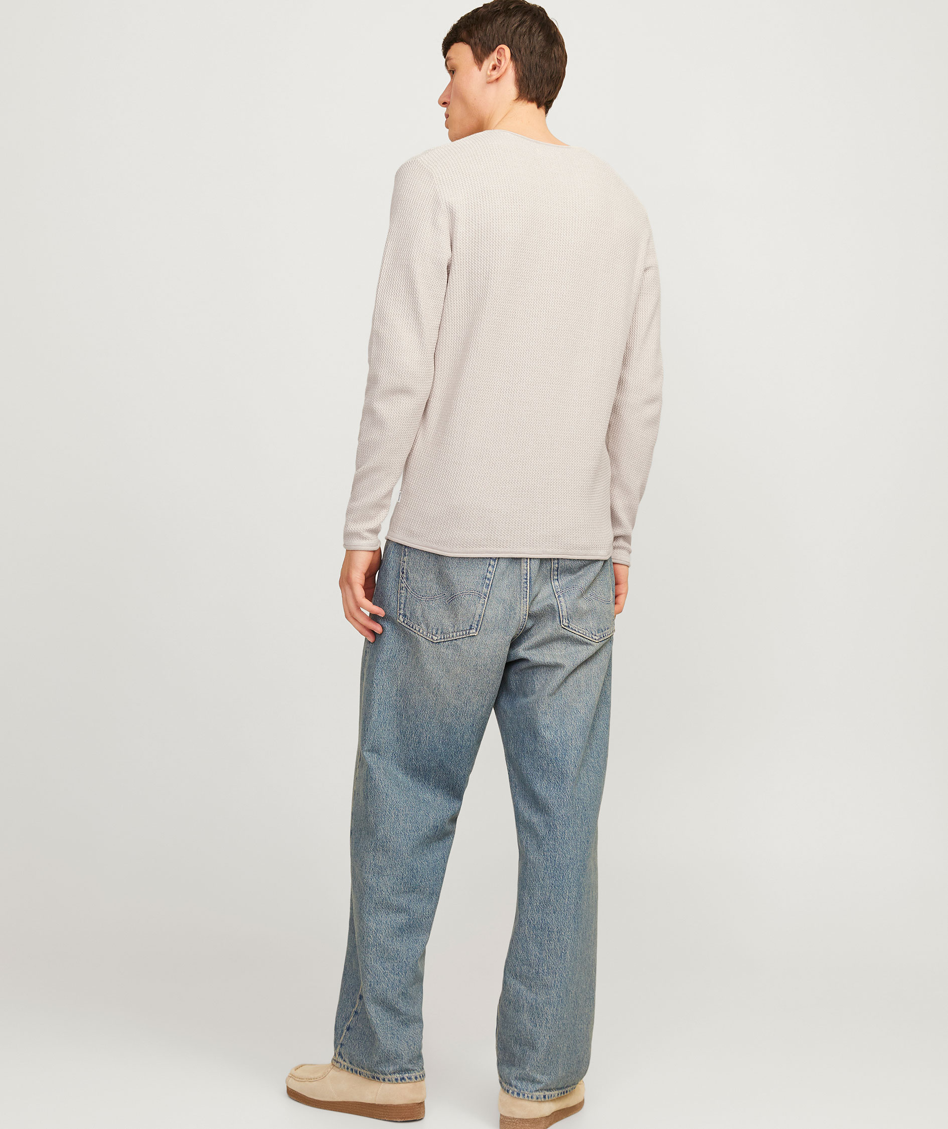 Jack & Jones JJECOOPER knitted pullover, Oatmeal Melange, large image number 2