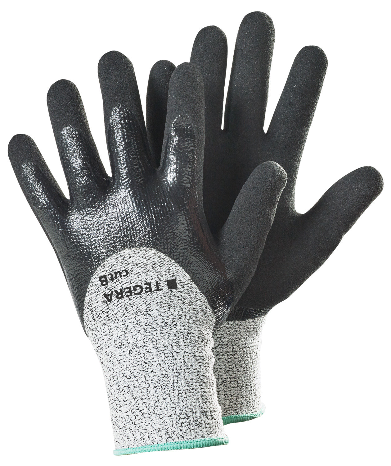 Tegera 441 sk&auml;rhandskar Cut B, Svart/Ljusgr&aring;