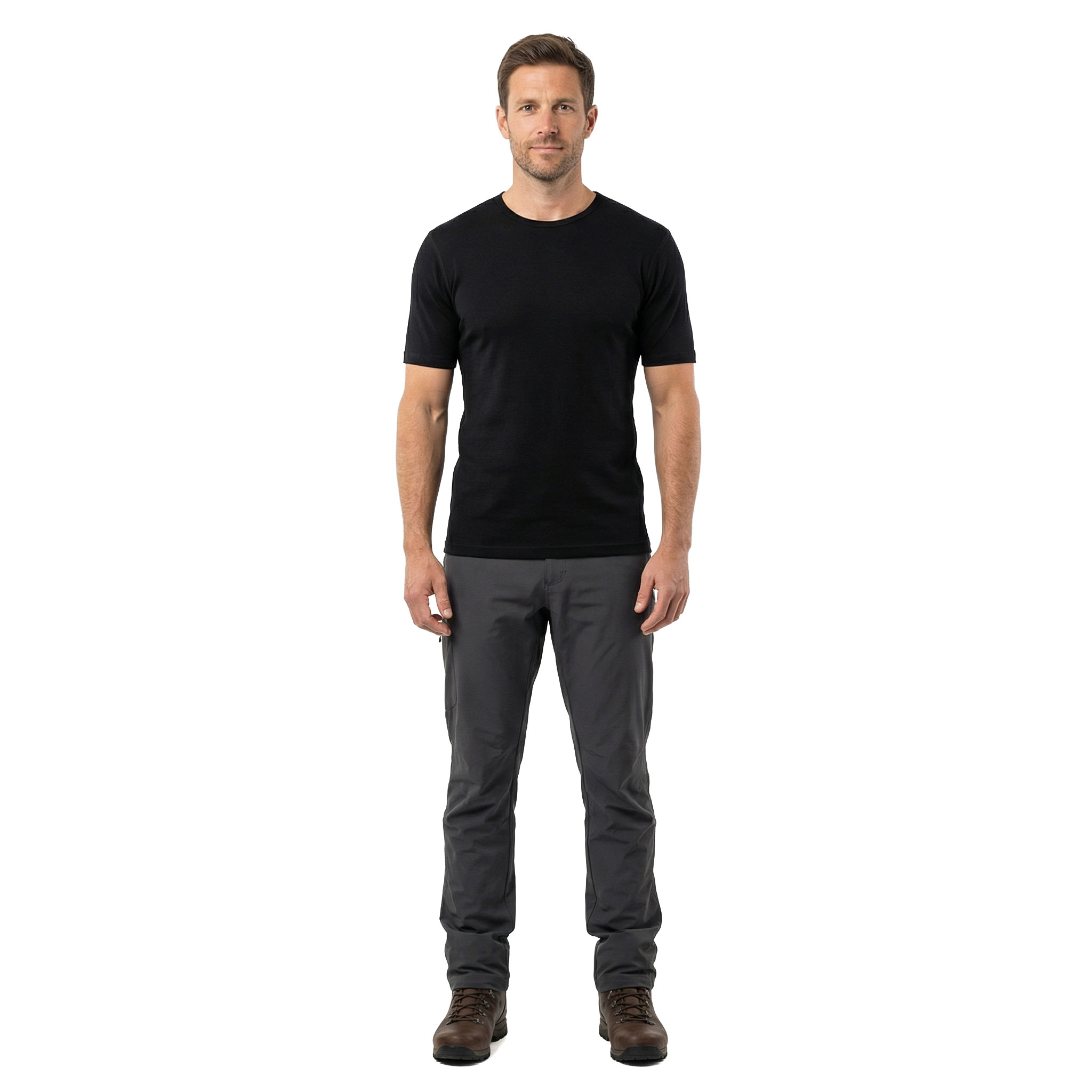 Westborn T-shirt with merino wool, Black, large image number 2