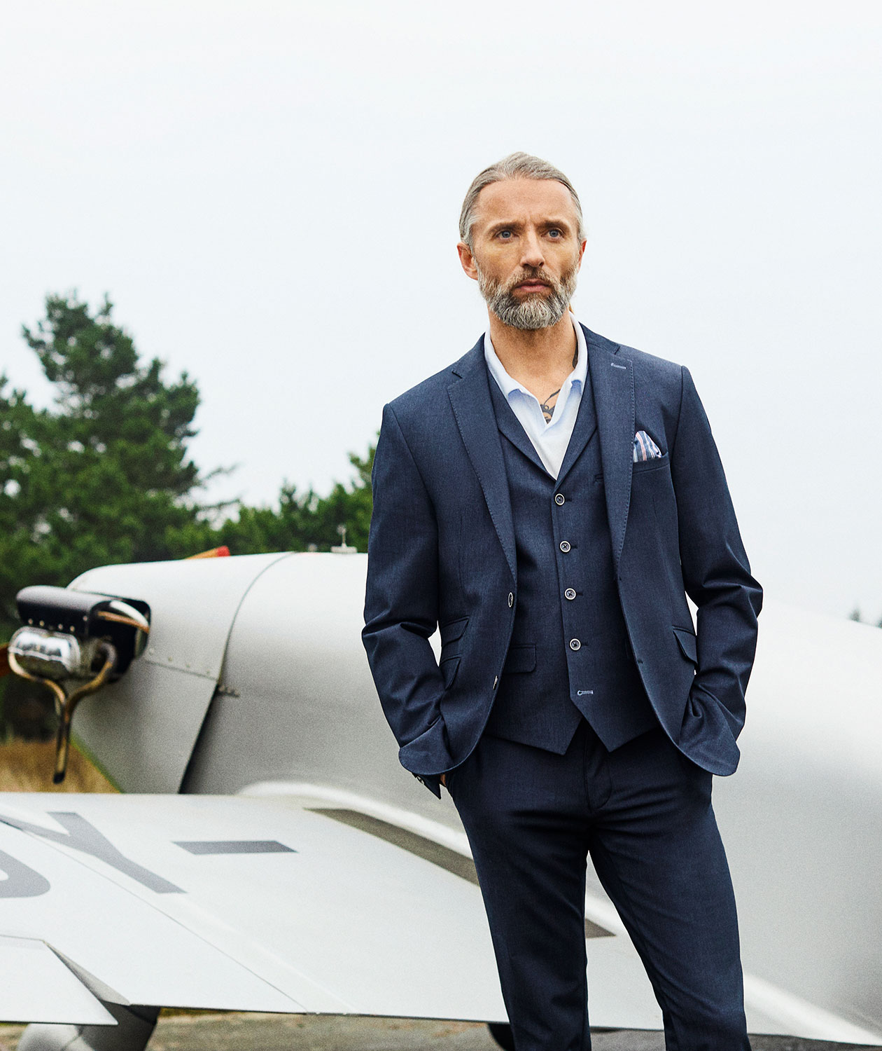 Sunwill Extreme Flexibility Modern fit kavaj, Navy, large image number 7