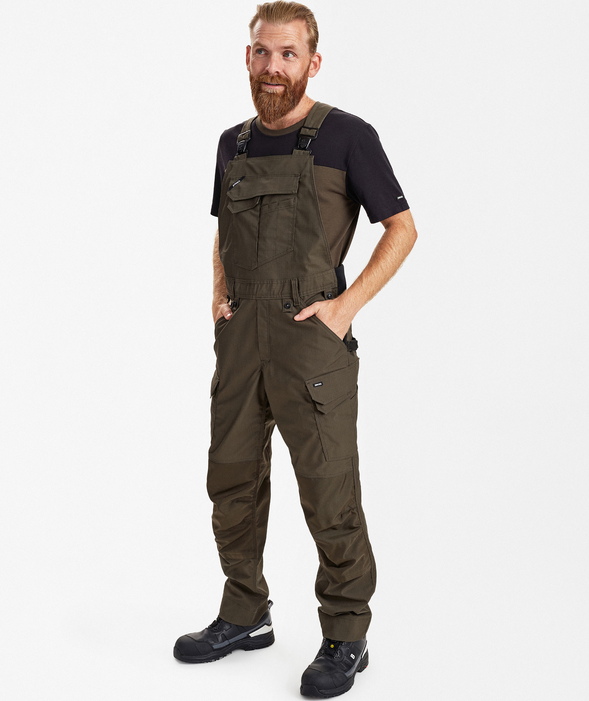 Engel Entire bib and brace, Forest green