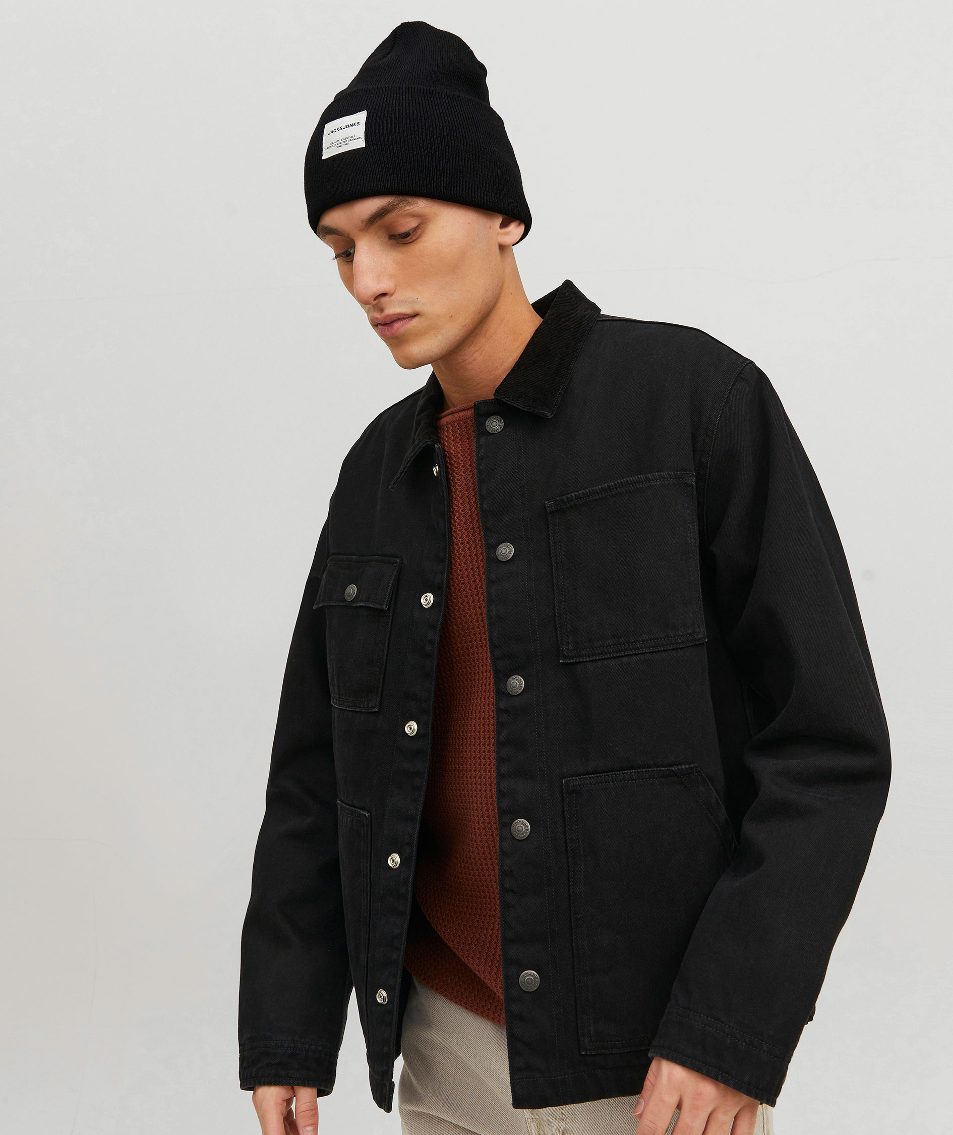 Jack & Jones JACLONG knitted beanie, Black, Black, large image number 2