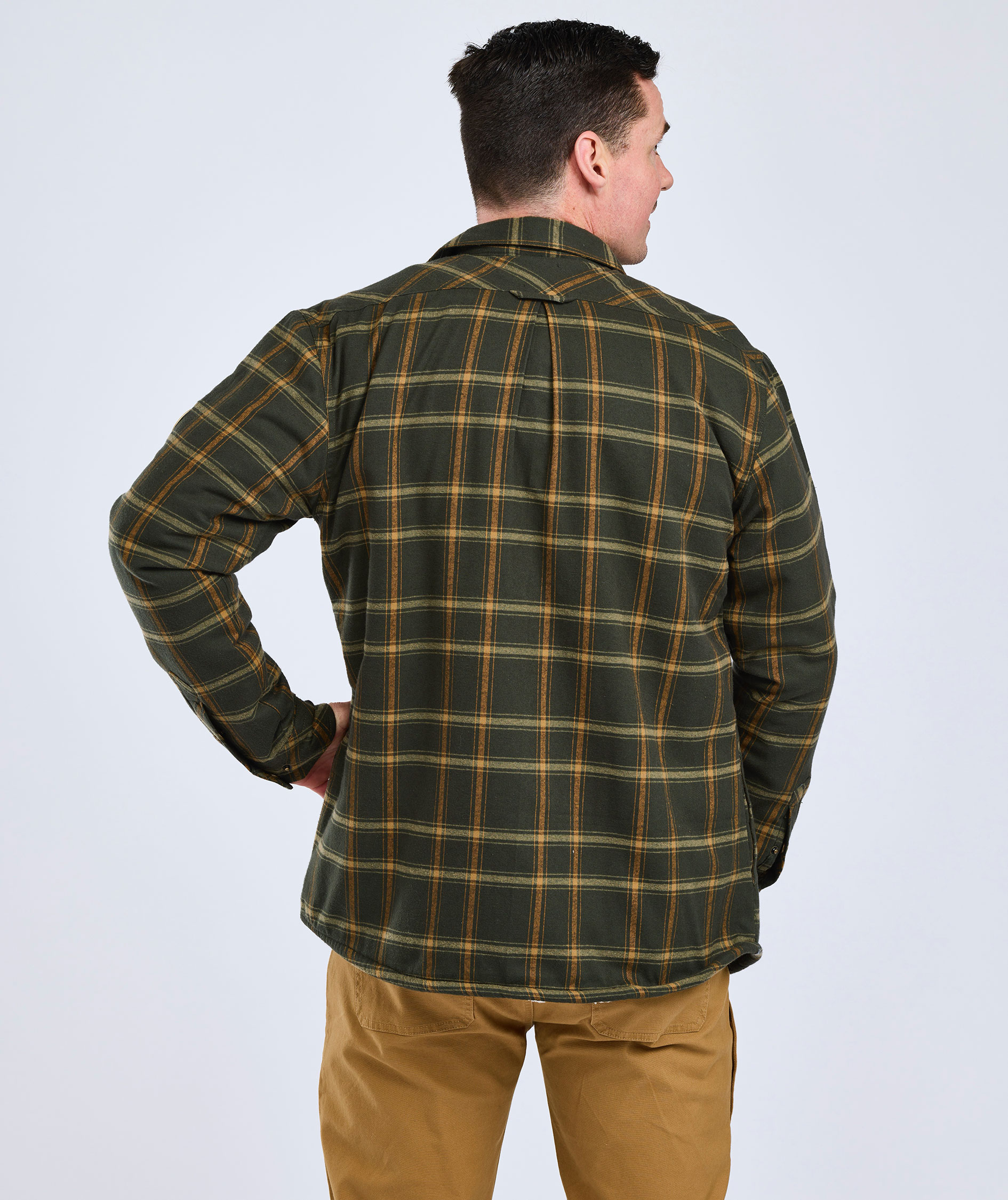 Pinewood Pile overshirt, Dark Green/Bronze, large image number 3
