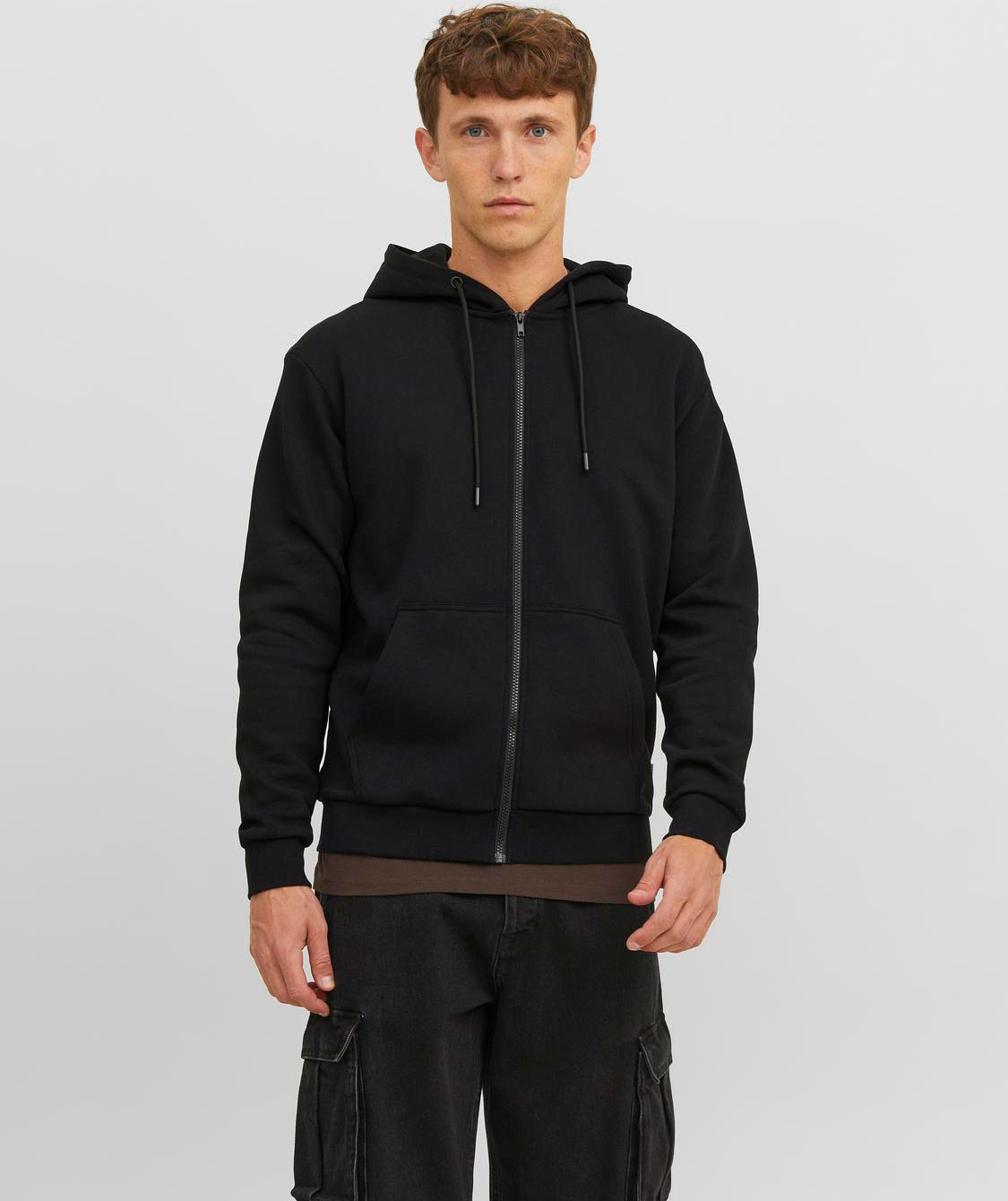 Jack & Jones JJEBRADLEY hettegenser med glidel&aring;s, Black