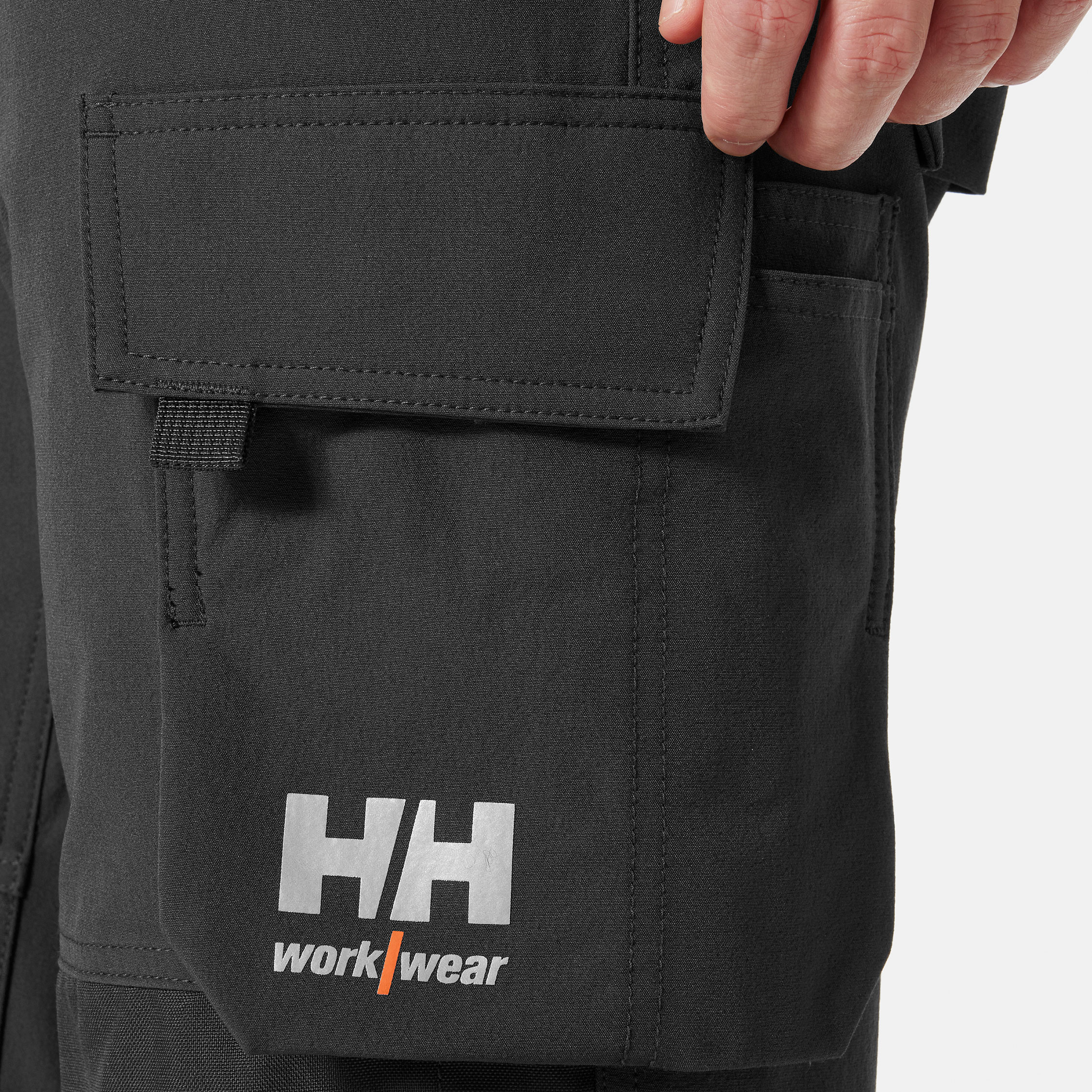 Helly Hansen Alna 4X work trousers full stretch, Hi-vis Orange/Ebony, large image number 6