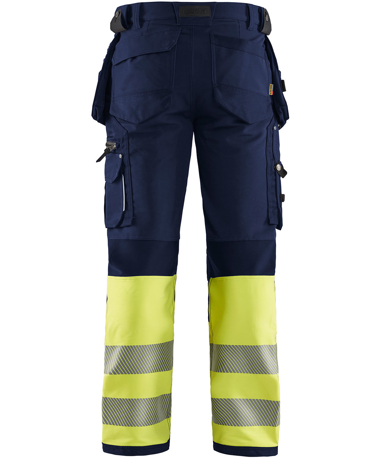 Bl&aring;kl&auml;der craftsman trousers full stretch, Marine/Hi-Vis yellow, large image number 1