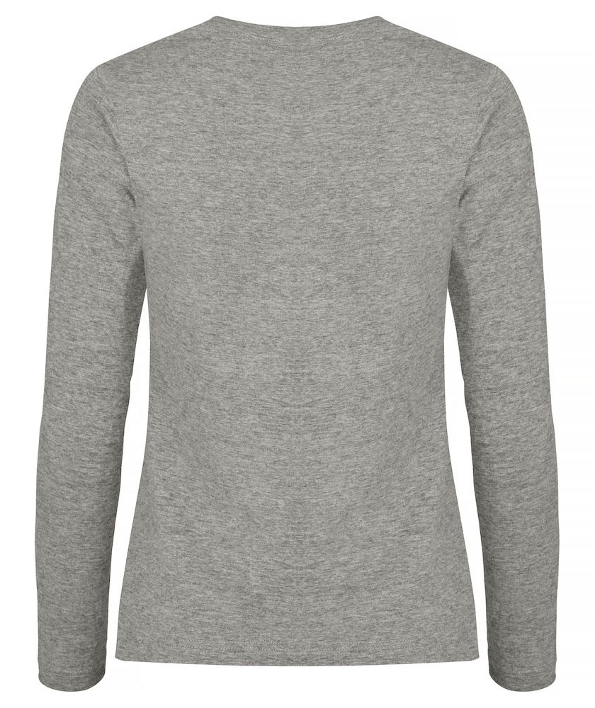 Clique dame Premium Fashion lang&aelig;rmet t-shirt, Grey melange 