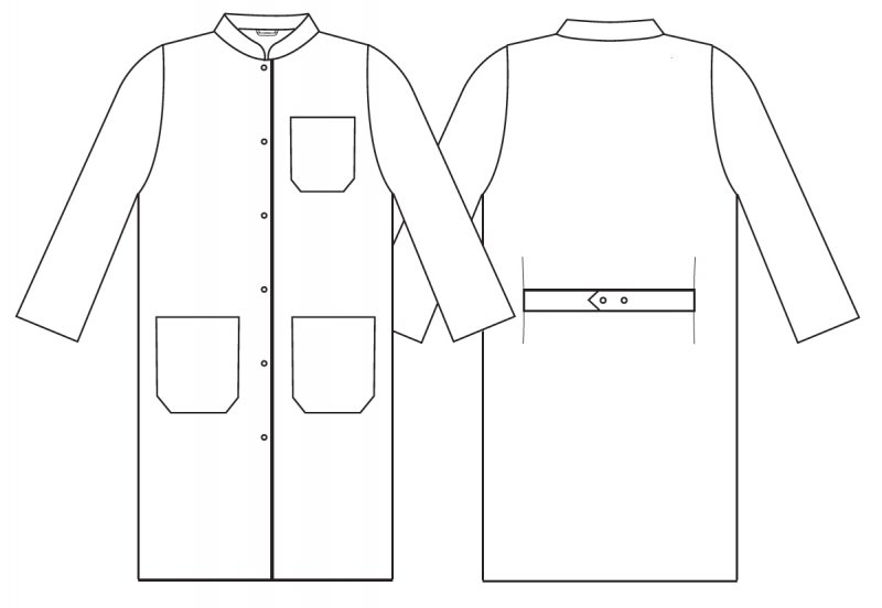 Borch Damenkittel mit Chinakragen, Wei&szlig;, large image number 1