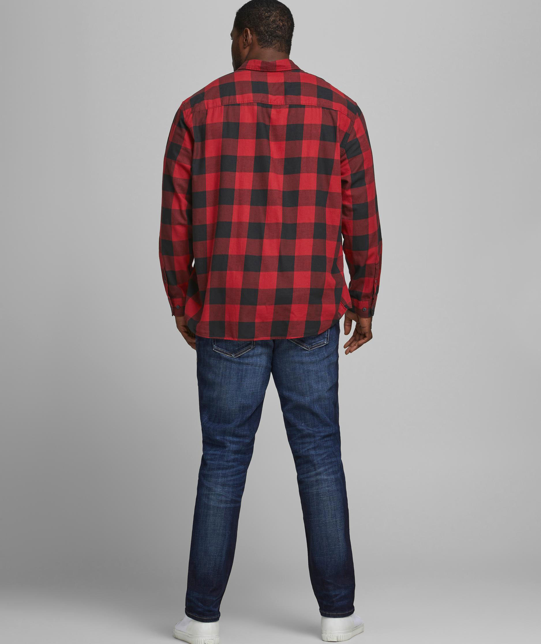 Jack & Jones JJEGINGHAM Plus Size Twill Hemd, Brick Red, large image number 6