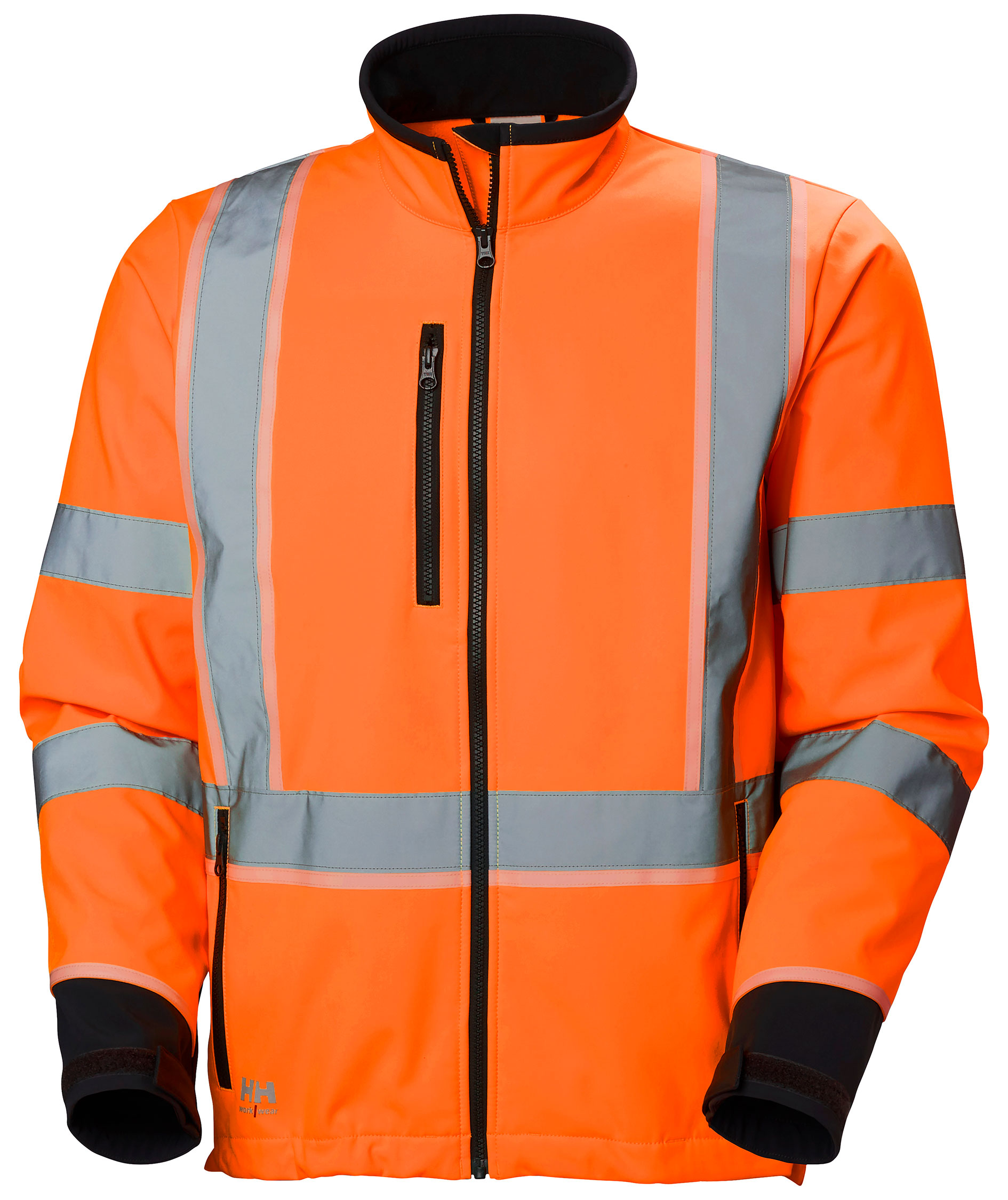 Helly Hansen UC-ME softshelljakke, Hi-vis Oransje/Ebony