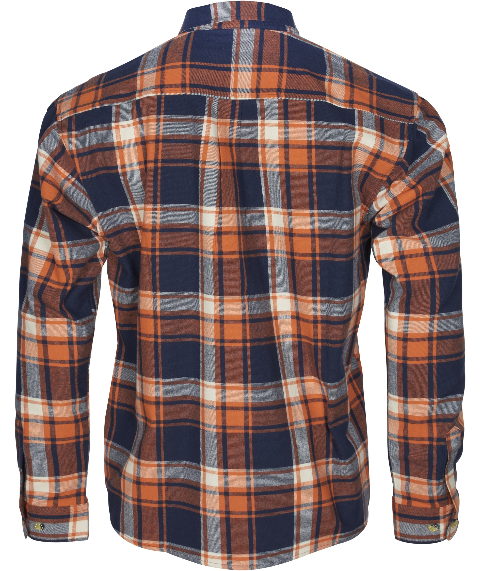 Pinewood H&auml;rjedalen regular fit flannel skovmandsskjorte, Navy/Orange