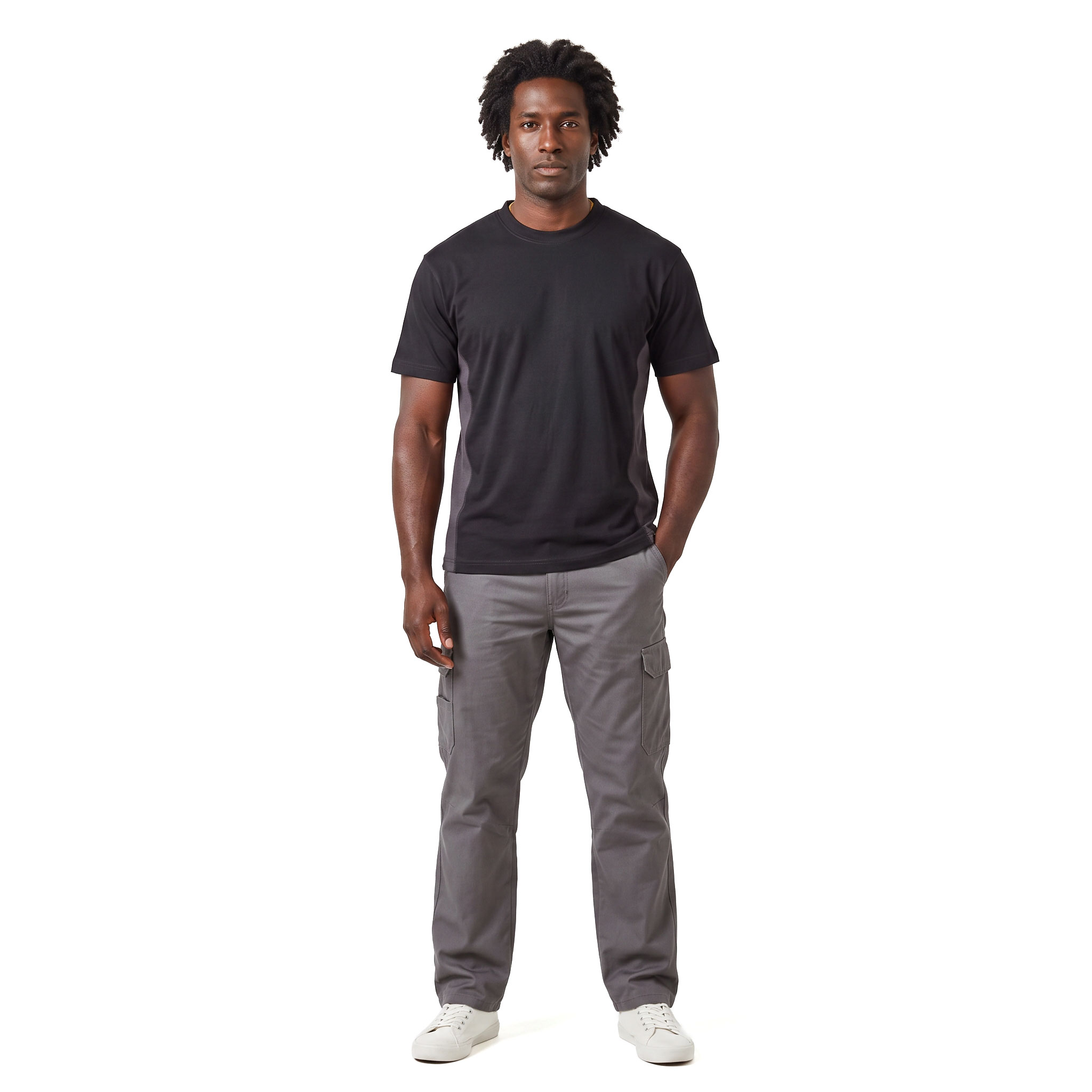 J.A.K. Basic T-shirt 1624, Sort/Gr&aring;, large image number 2