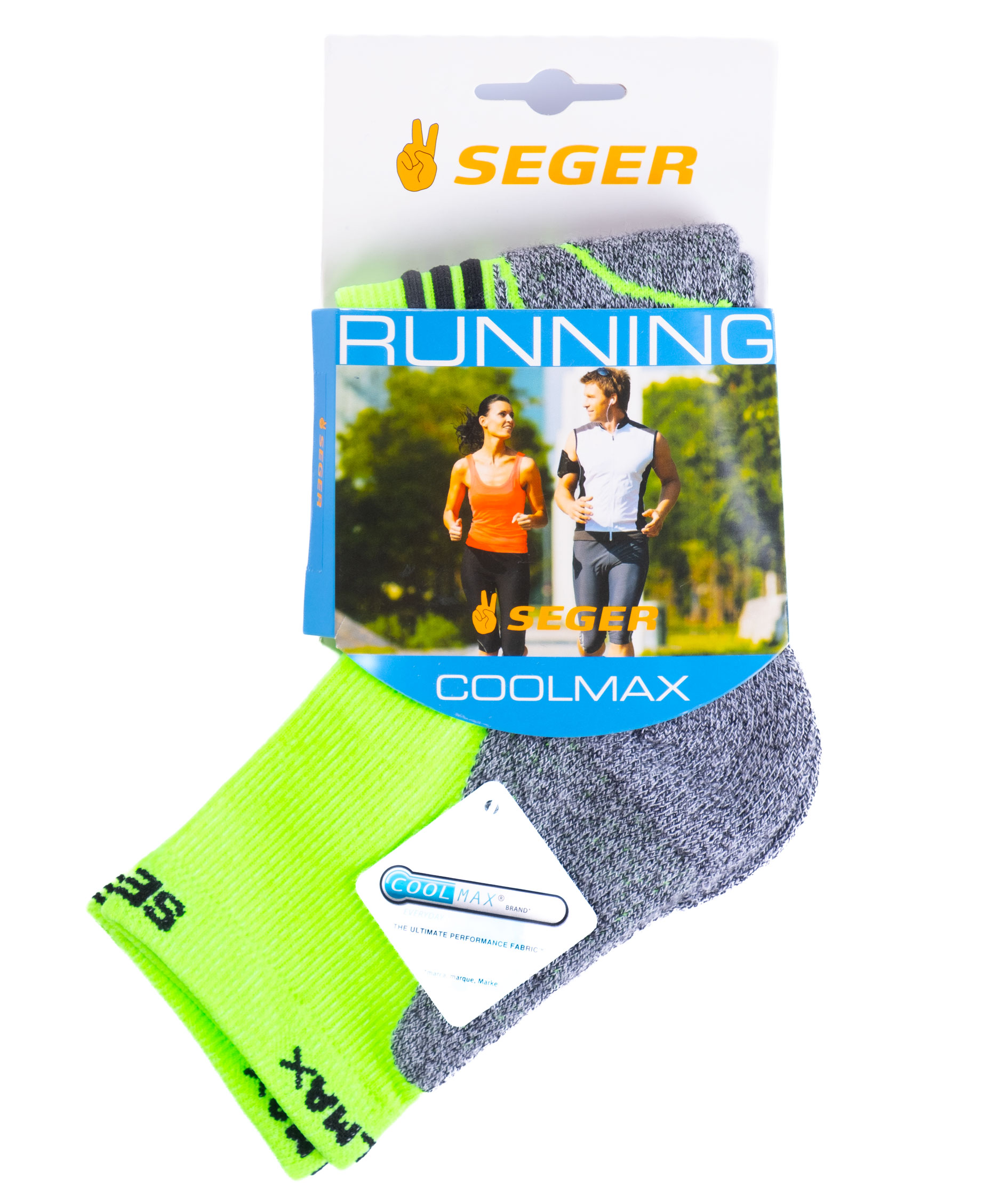 Seger Coolmax running socks, Neon, large image number 0