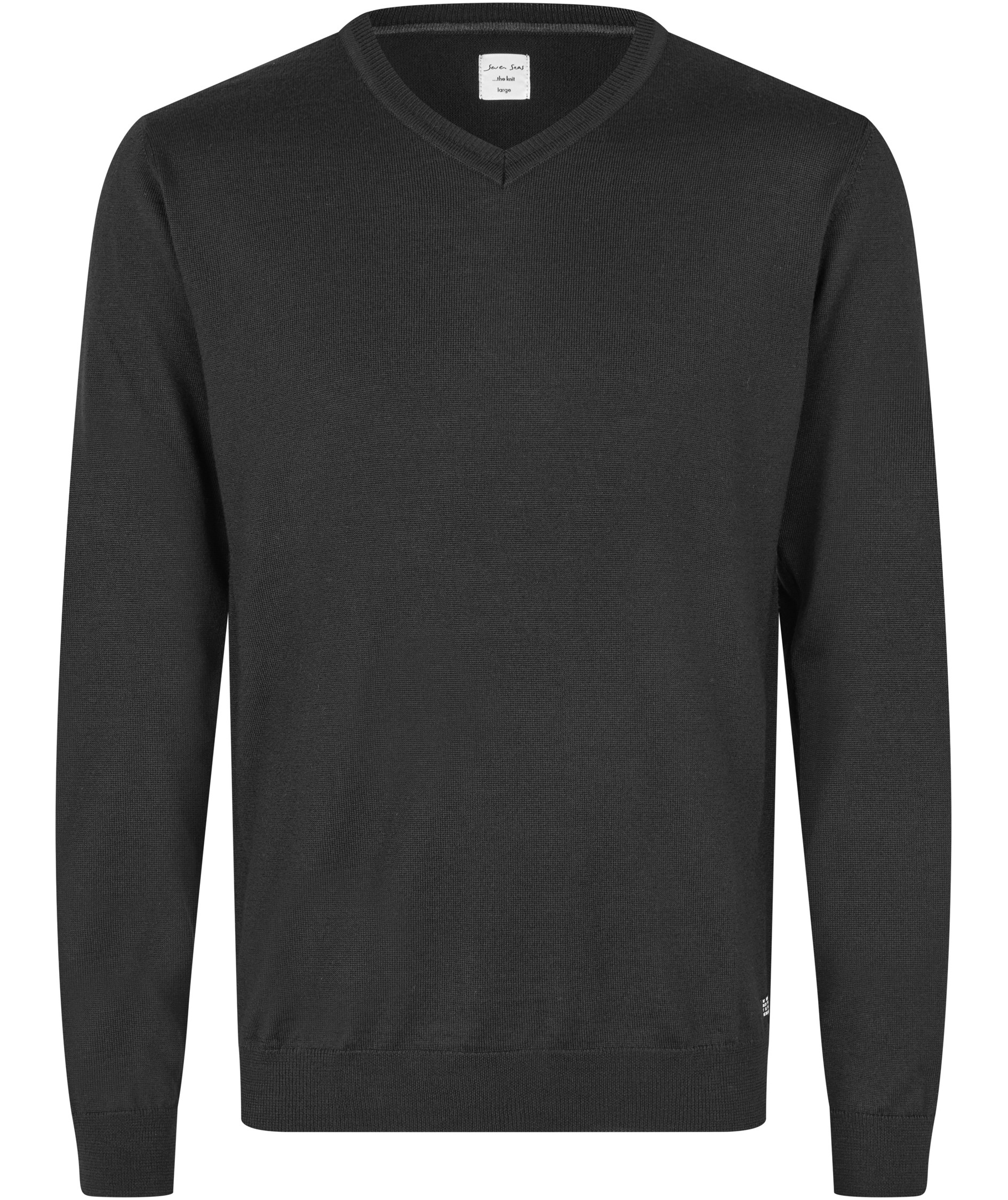 Seven Seas knitted pullover with wool, Black