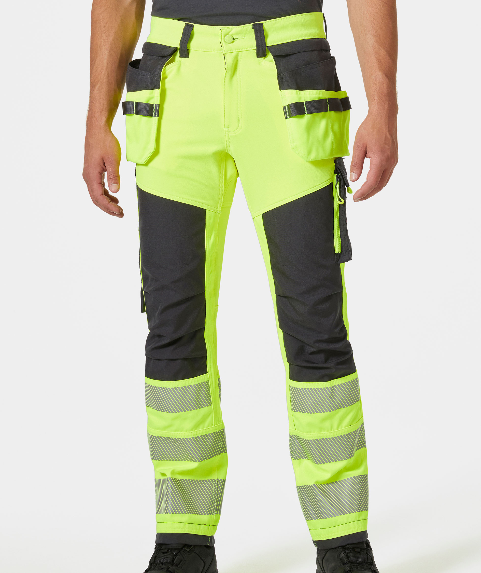 Helly Hansen ICU hantverksbyxa full stretch, Varsel gul/charcoal