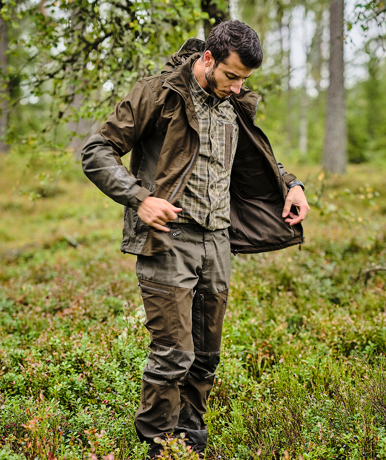 Pinewood Furudal Tracking bukser, Strata/Mossgr&oslash;n, large image number 3