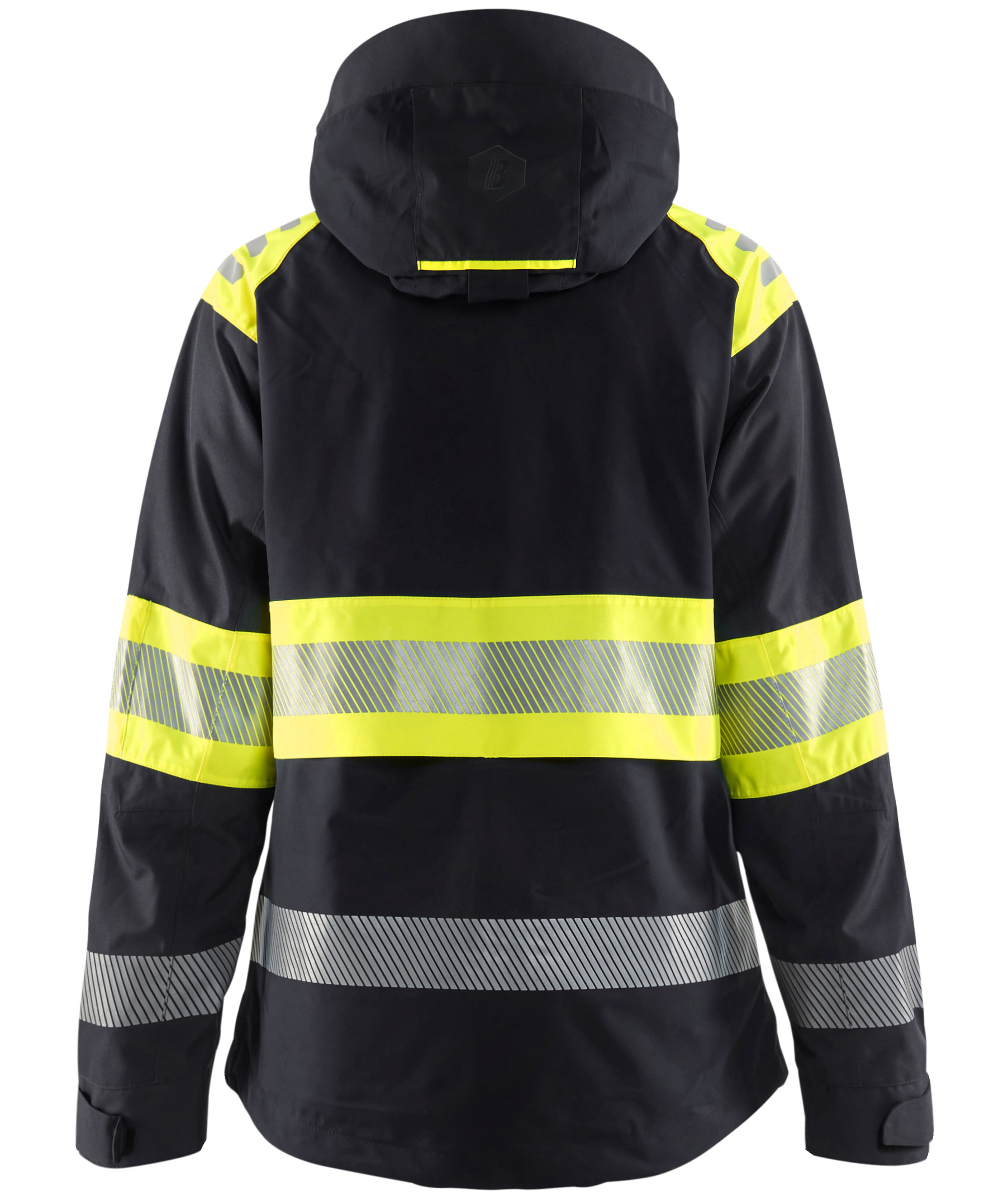Bl&aring;kl&auml;der dame skalljakke, Svart/Hi-Vis Gul