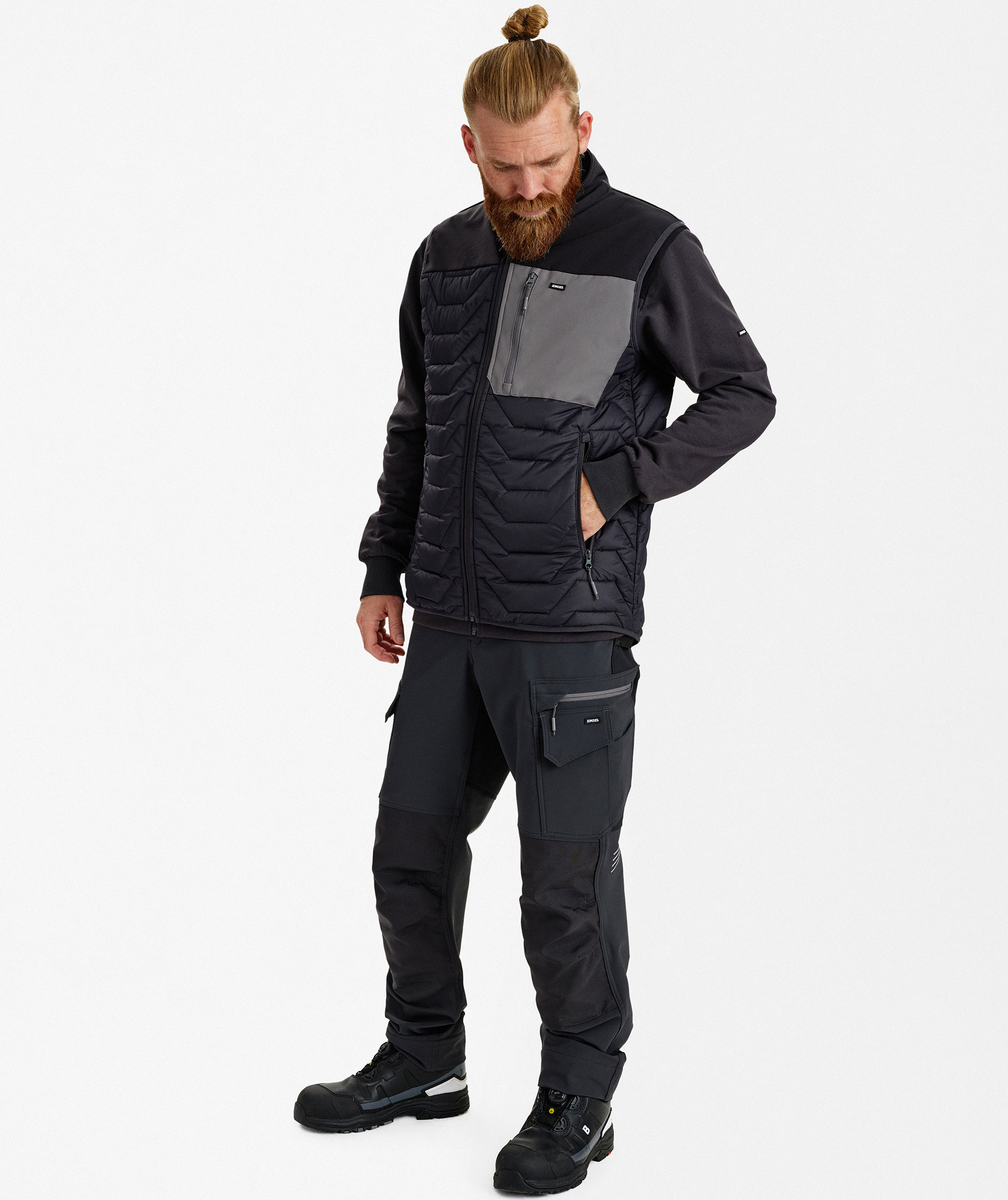 Engel Entire Steppweste, Anthracite Grey/Black, large image number 2
